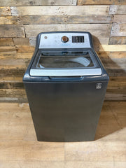 Grey GE Large Capacity Top Load Washer With Agitator