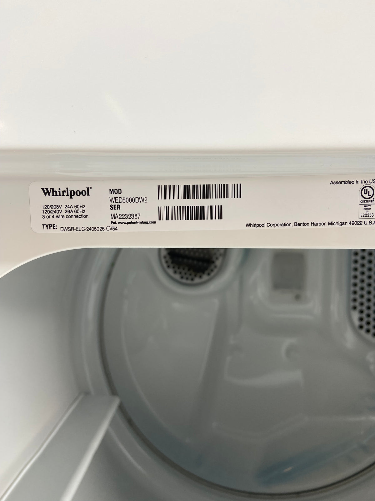 Whirlpool Top Load Grey Panel  Washer & Dryer Set