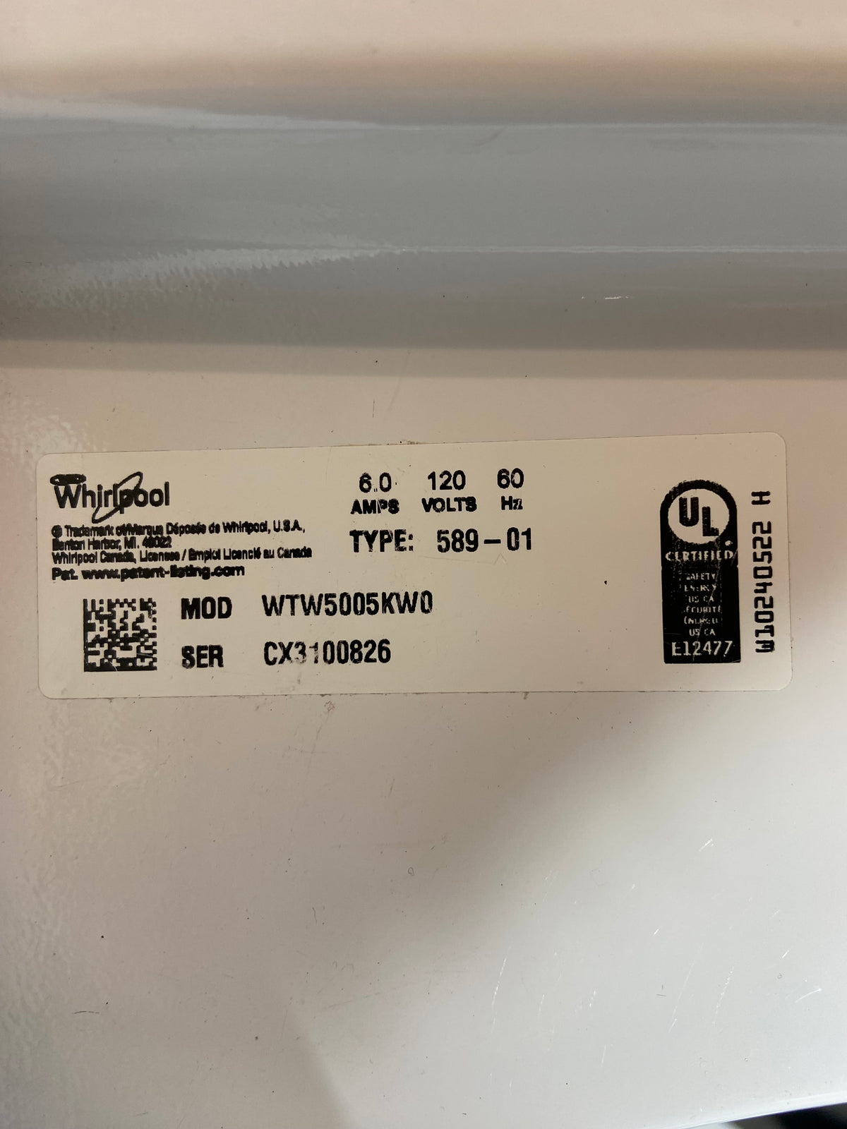 Whirlpool Top Load Washer & Dryer Large Capacity Stainless Steel Tub Set