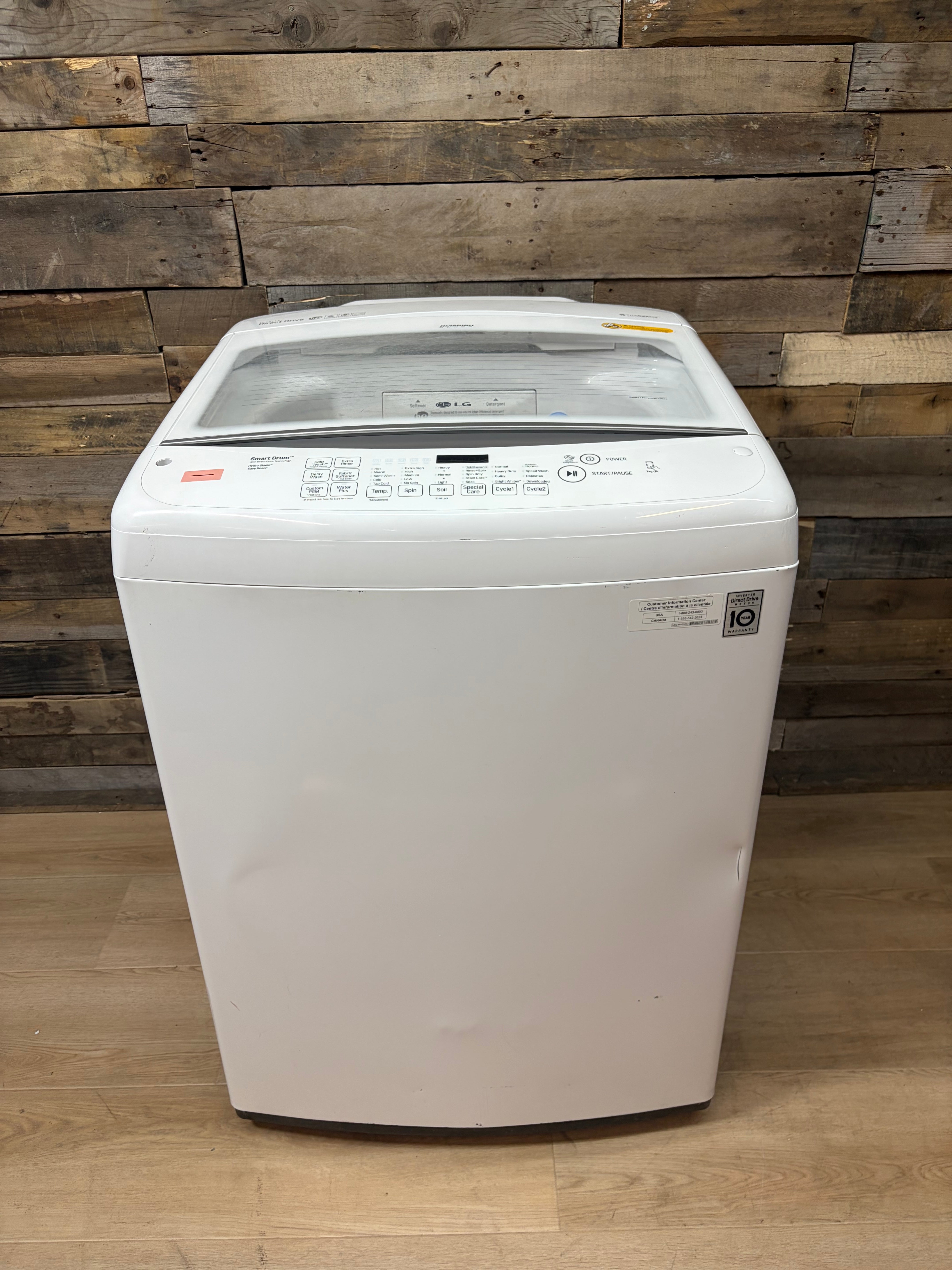 LG Direct Drive SmartDrum Glass Top Washer