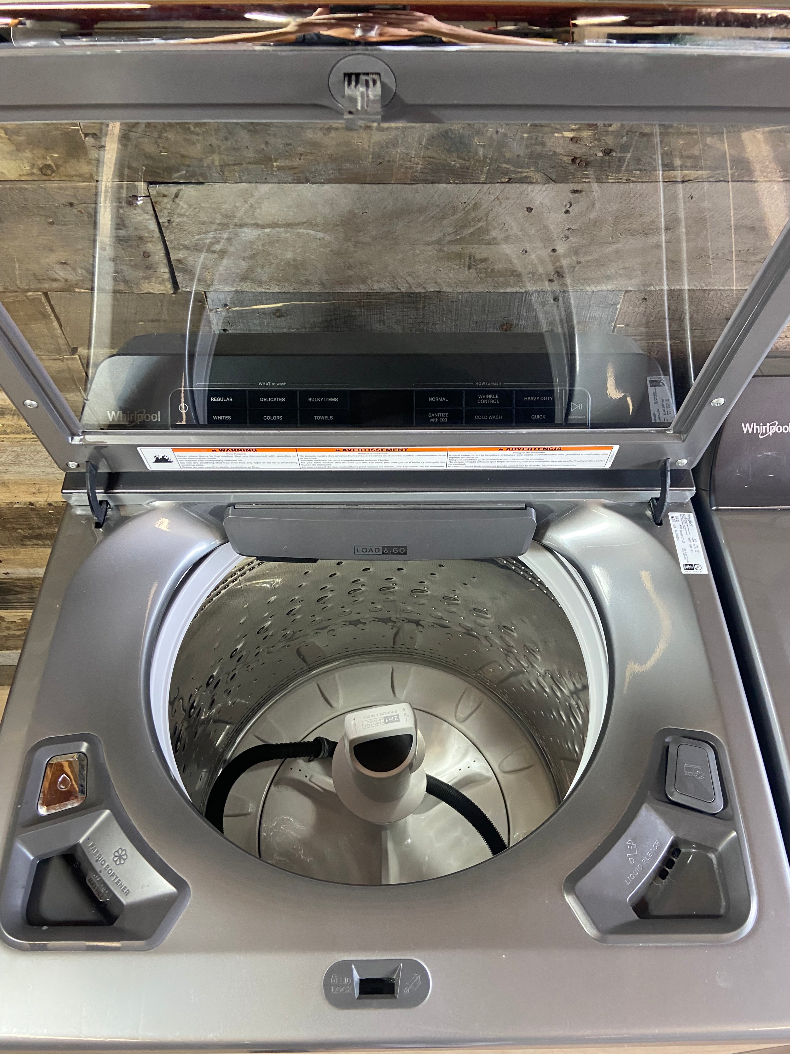 Whirlpool Grey Load & Go Washer Dryer Set with 2-in-1 Removable Agitator
