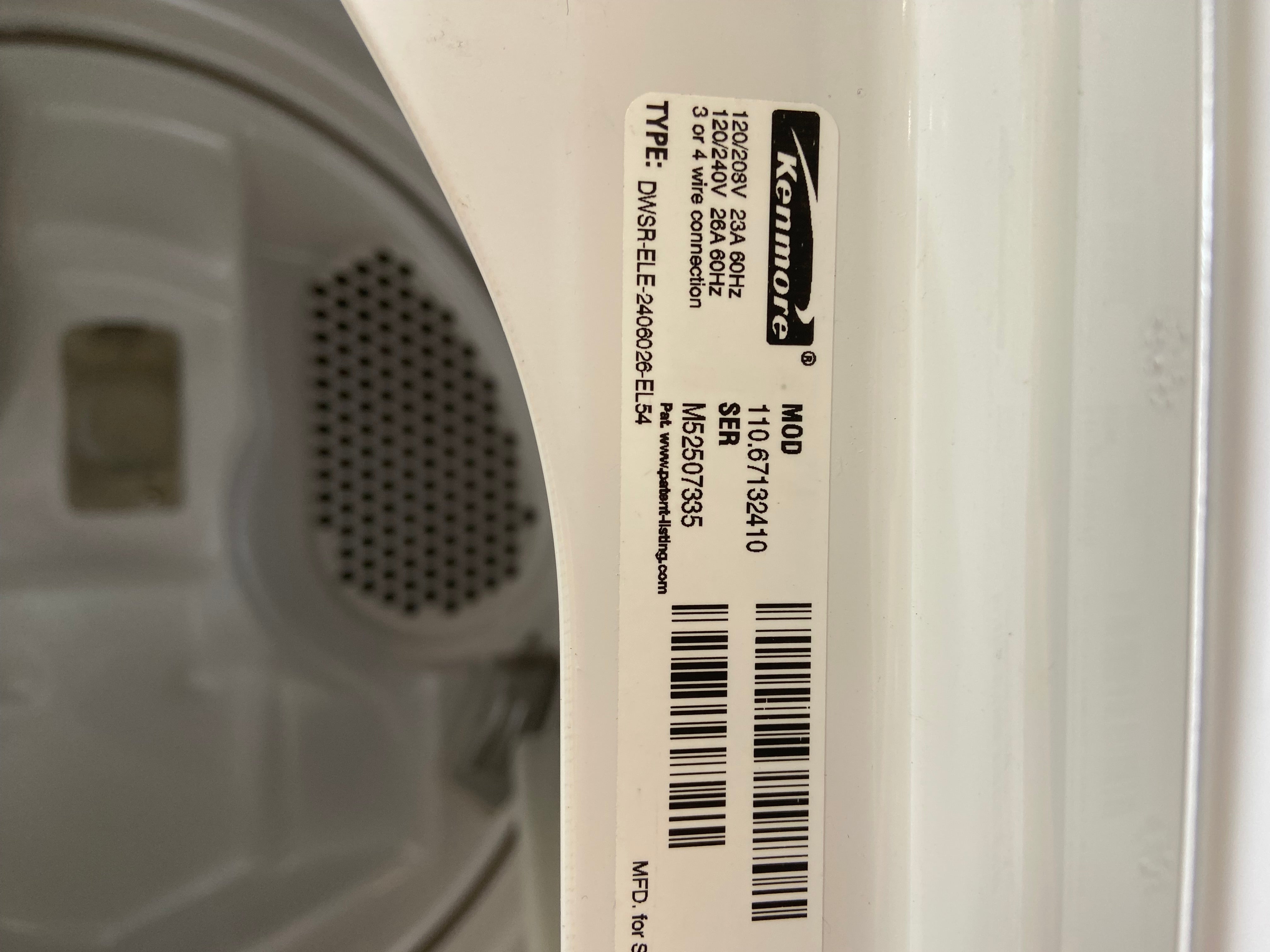 Kenmore Grey Panel Digital Dryer