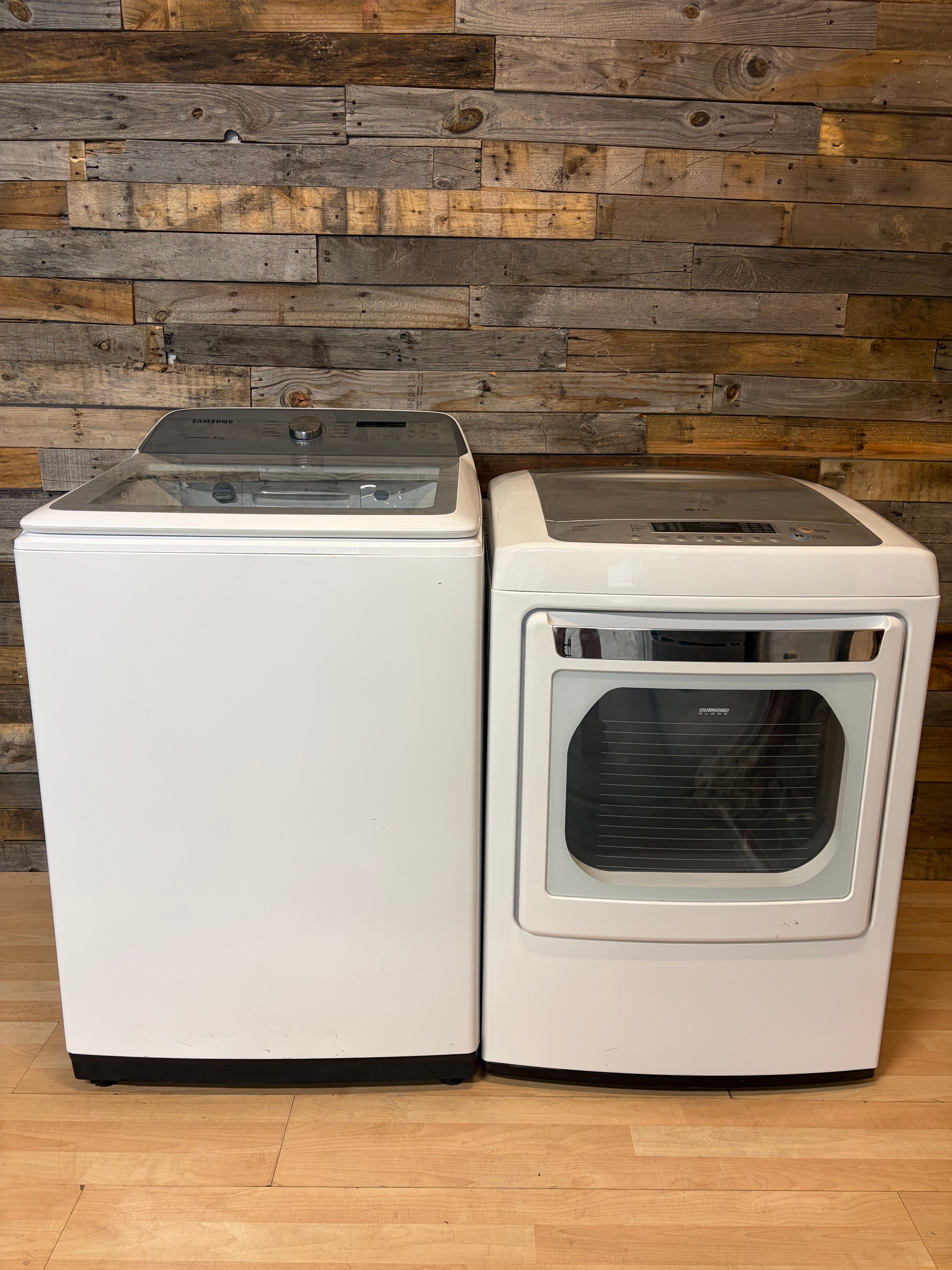 Samsung LG Grey Face Top Load Set