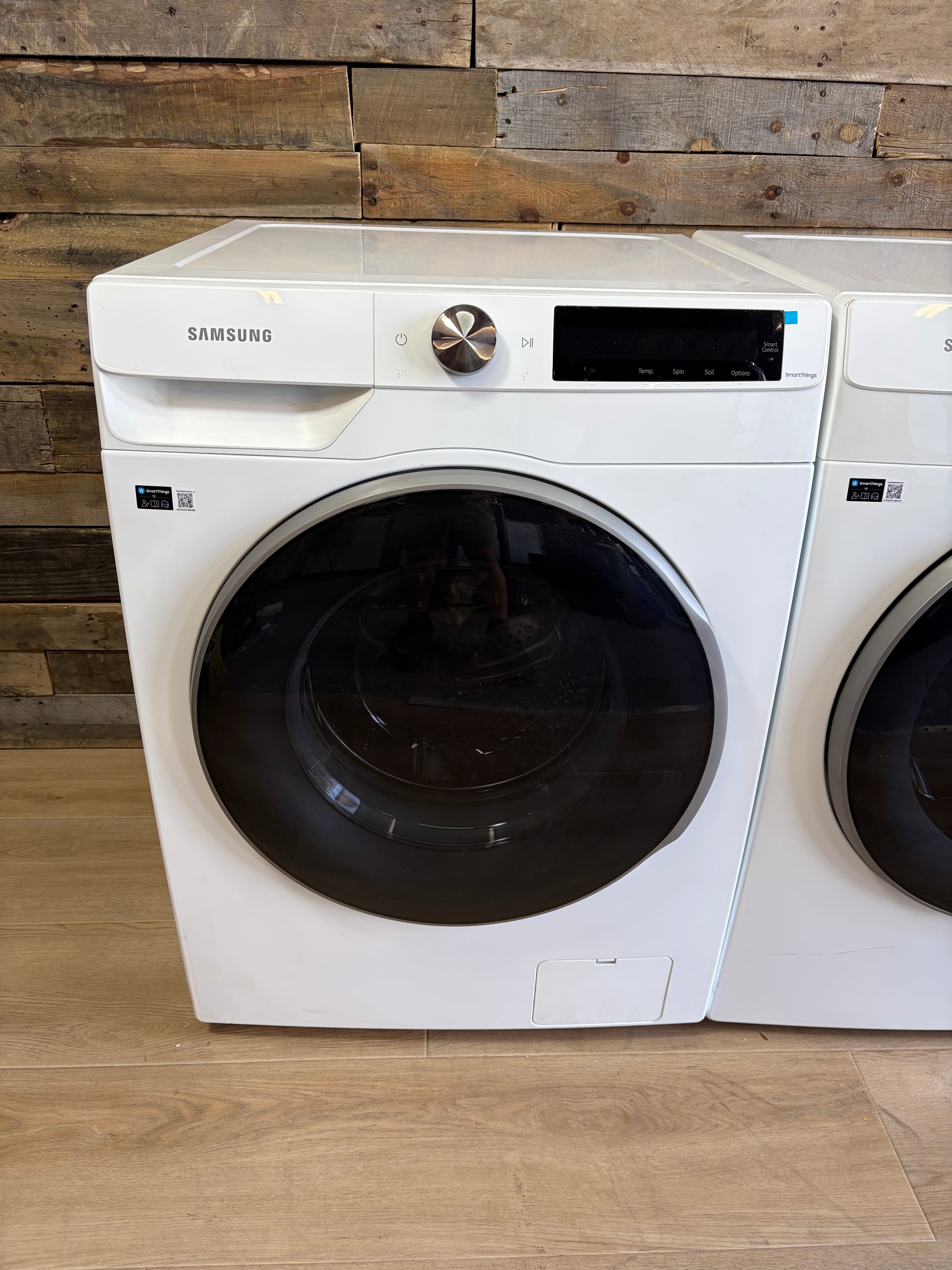 2.5 cu. ft. Compact Front Load Washer and Dryer with AI Smart Dial and Super Speed Wash in White