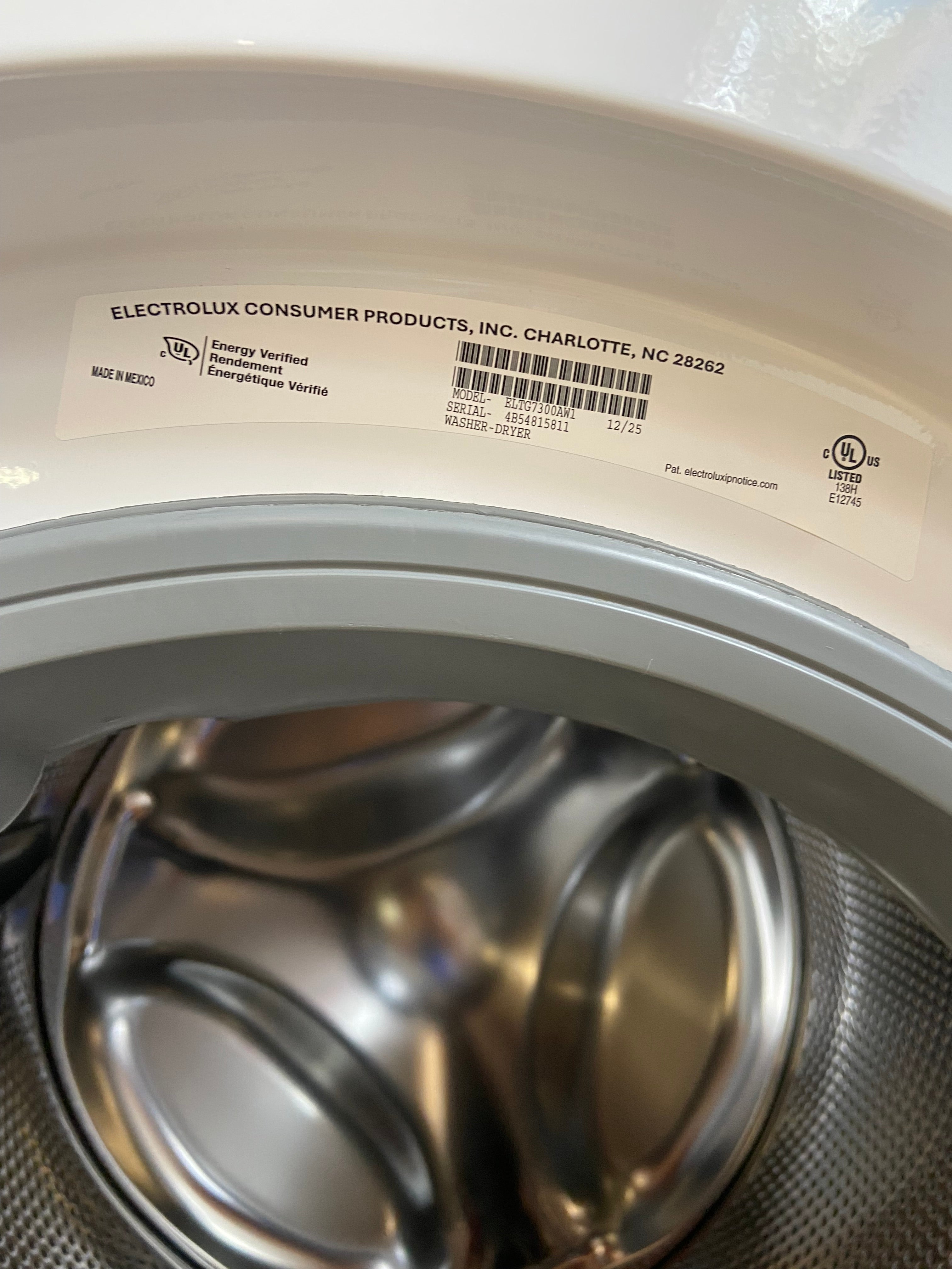 Electrolux Laundry Tower 4.5 Cu. Ft. Washer & 8.0 Cu. Ft. Gas Dryer – White
