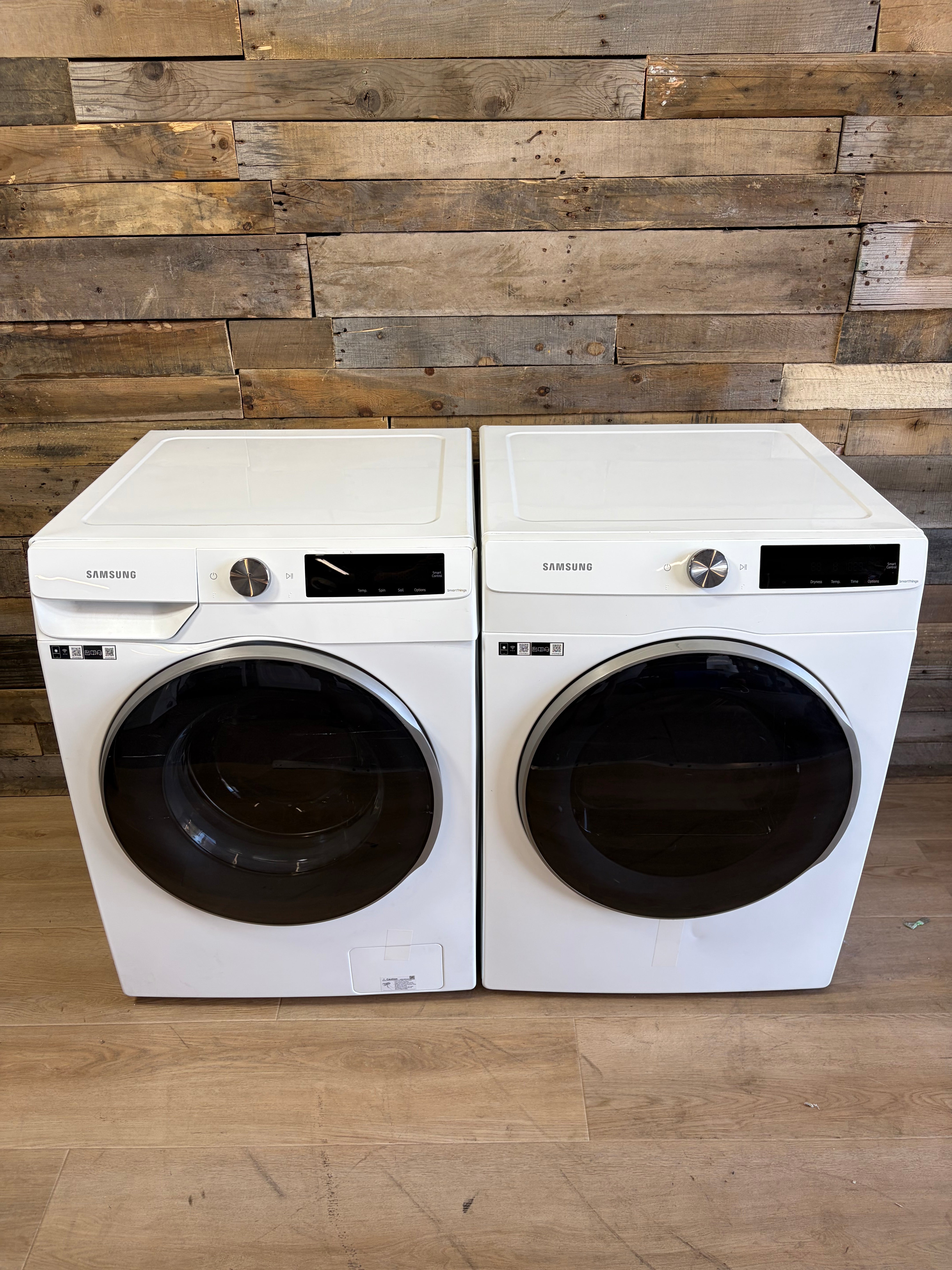 2.5 cu. ft. Compact Front Load Washer and Dryer with AI Smart Dial and Super Speed Wash in White