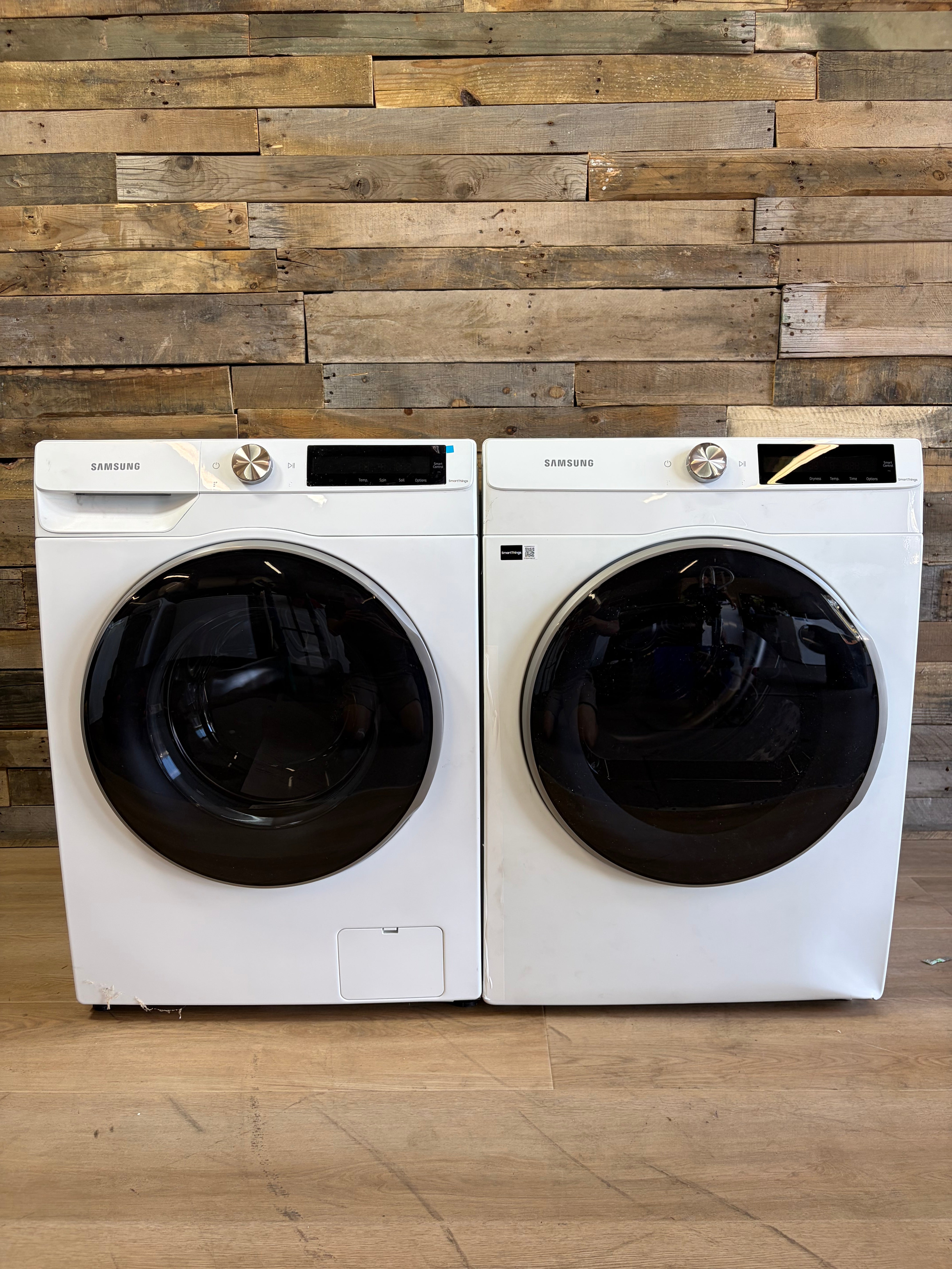 2.5 cu. ft. Compact Front Load Washer and Dryer with AI Smart Dial and Super Speed Wash in White