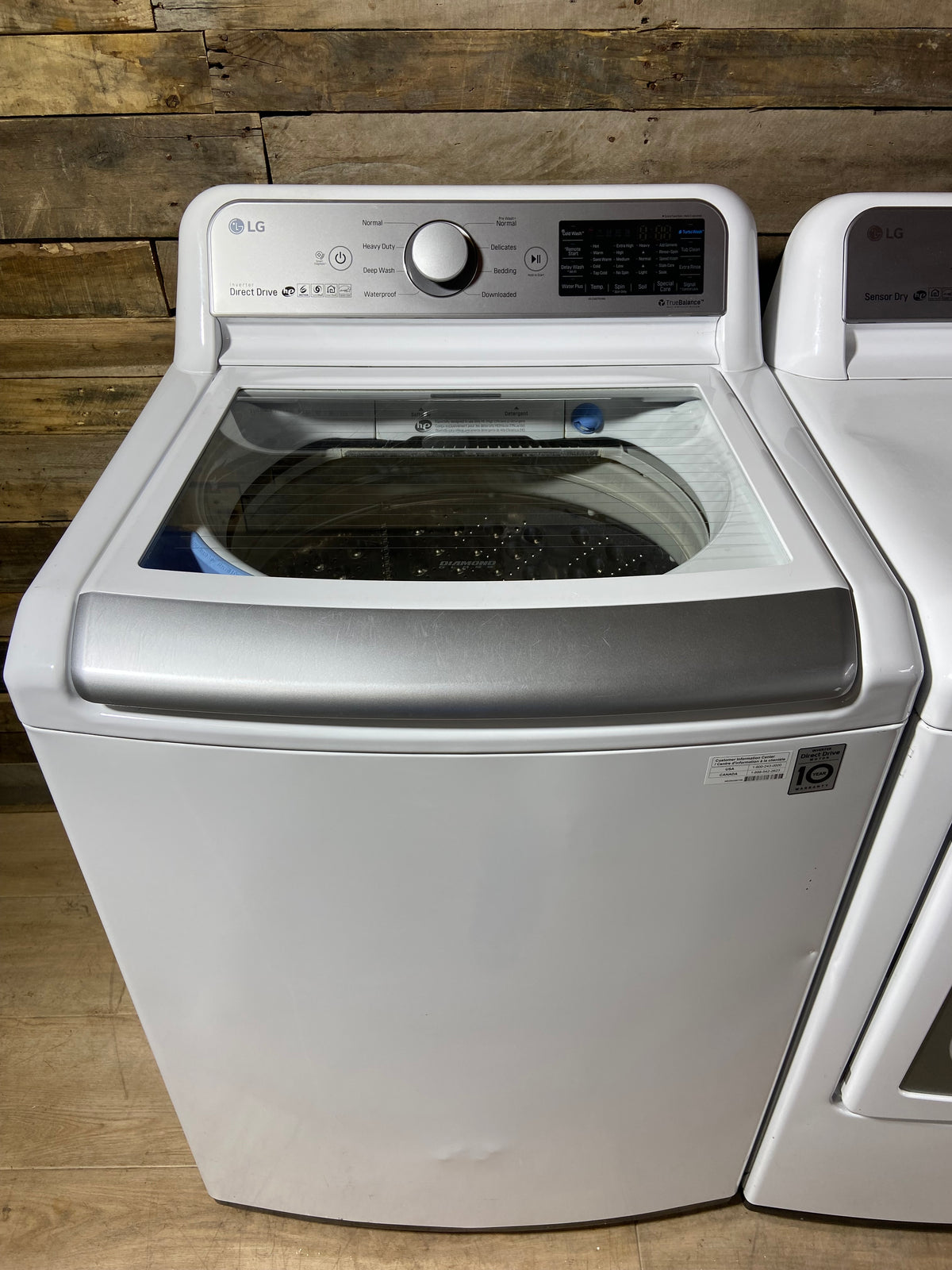 LG Large Capacity Direct Drive Top Load Washer & Dryer Set