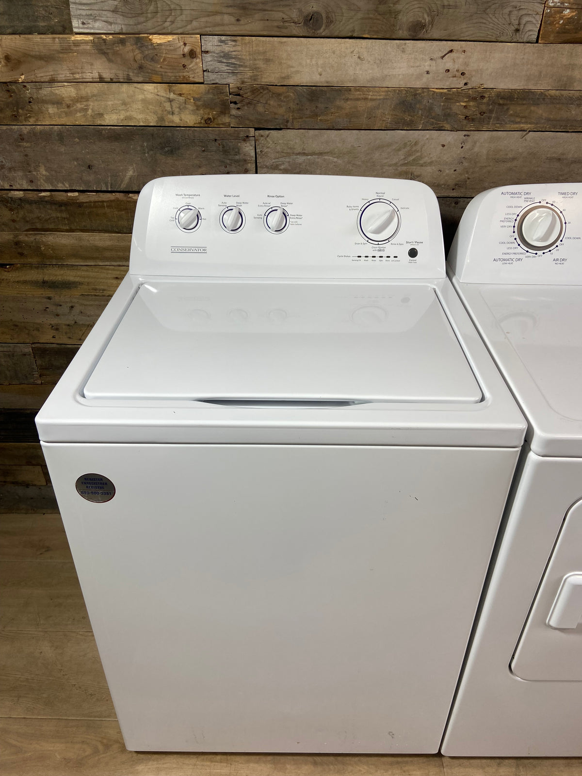 Conservator Top Load Large Capacity  Washer & Dryer Set