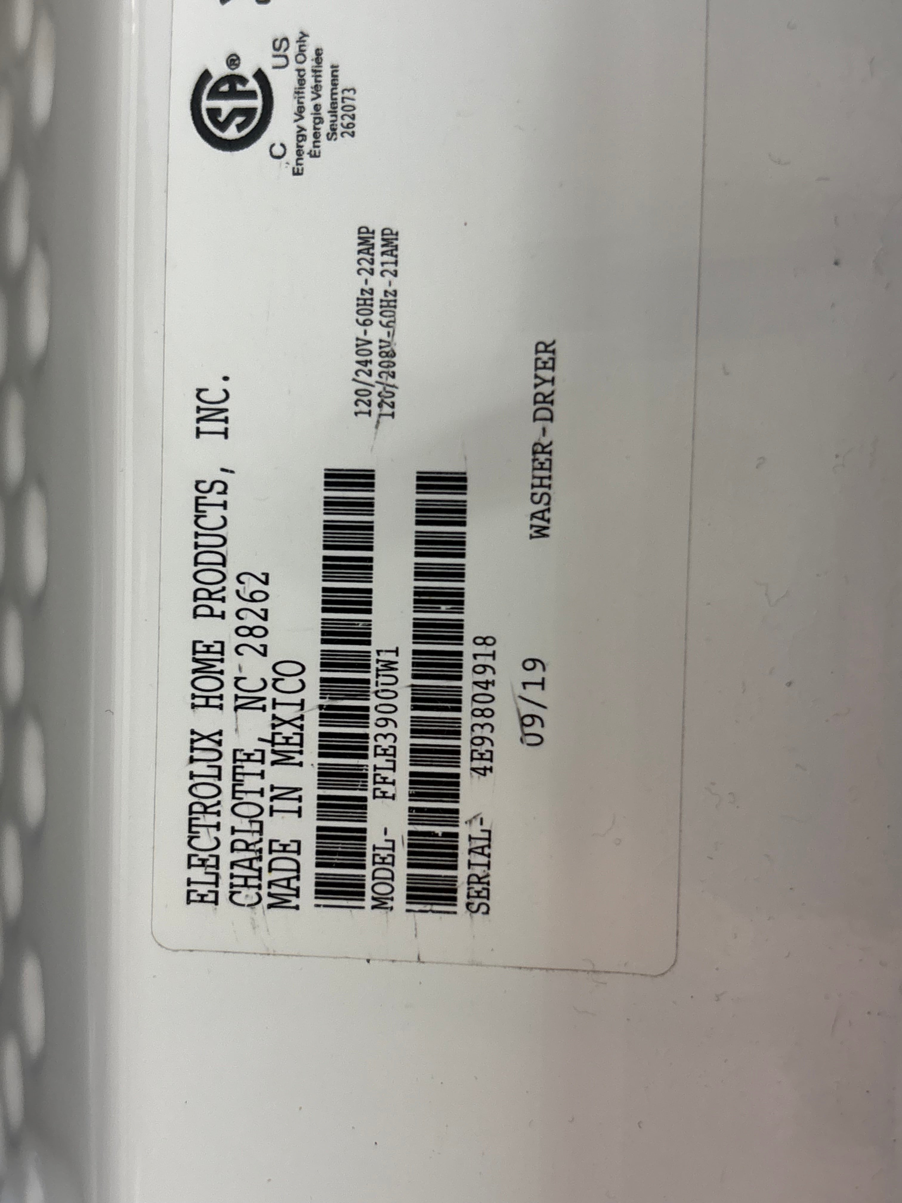 Frigidaire Laundry Center