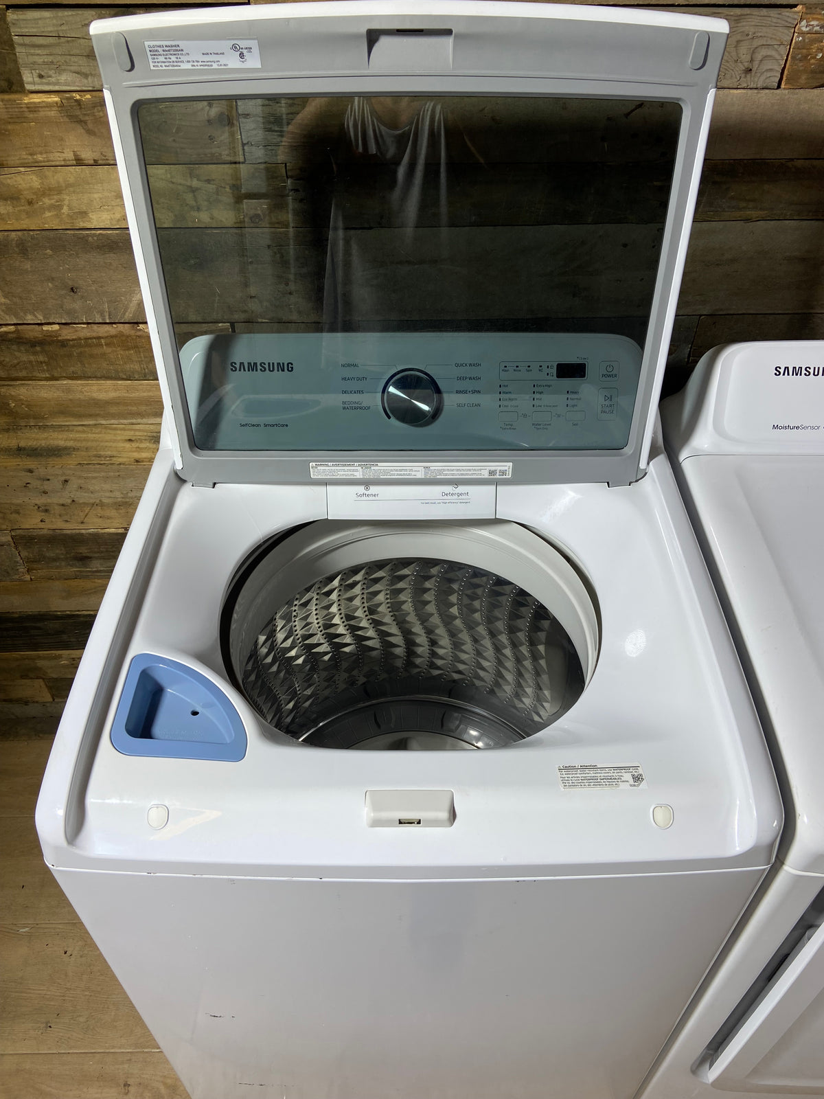 Samsung Top Load Large Capacity Glass Lid Washer & Dryer Set