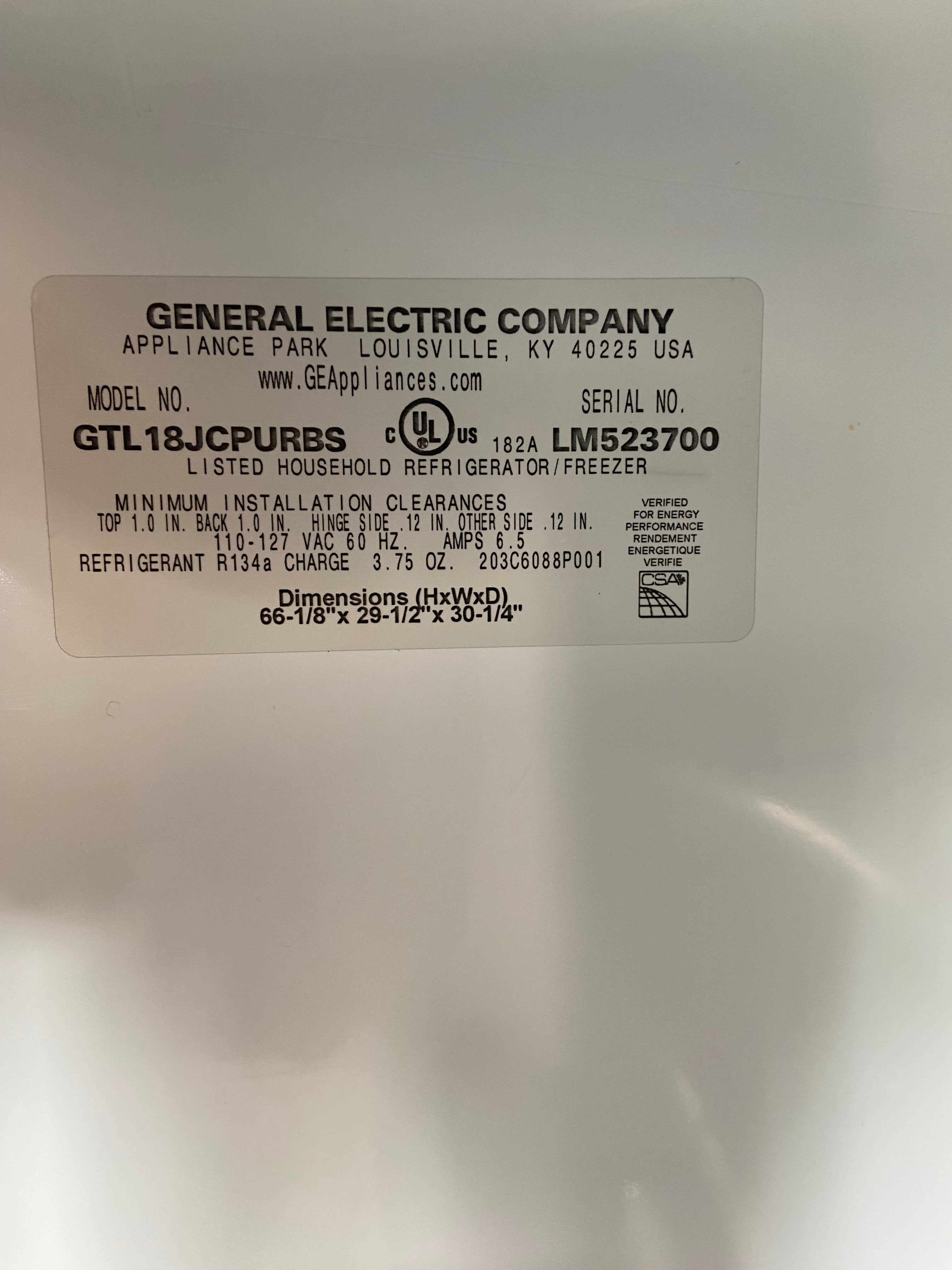 GE Stainless Top Bottom Refrigerator
