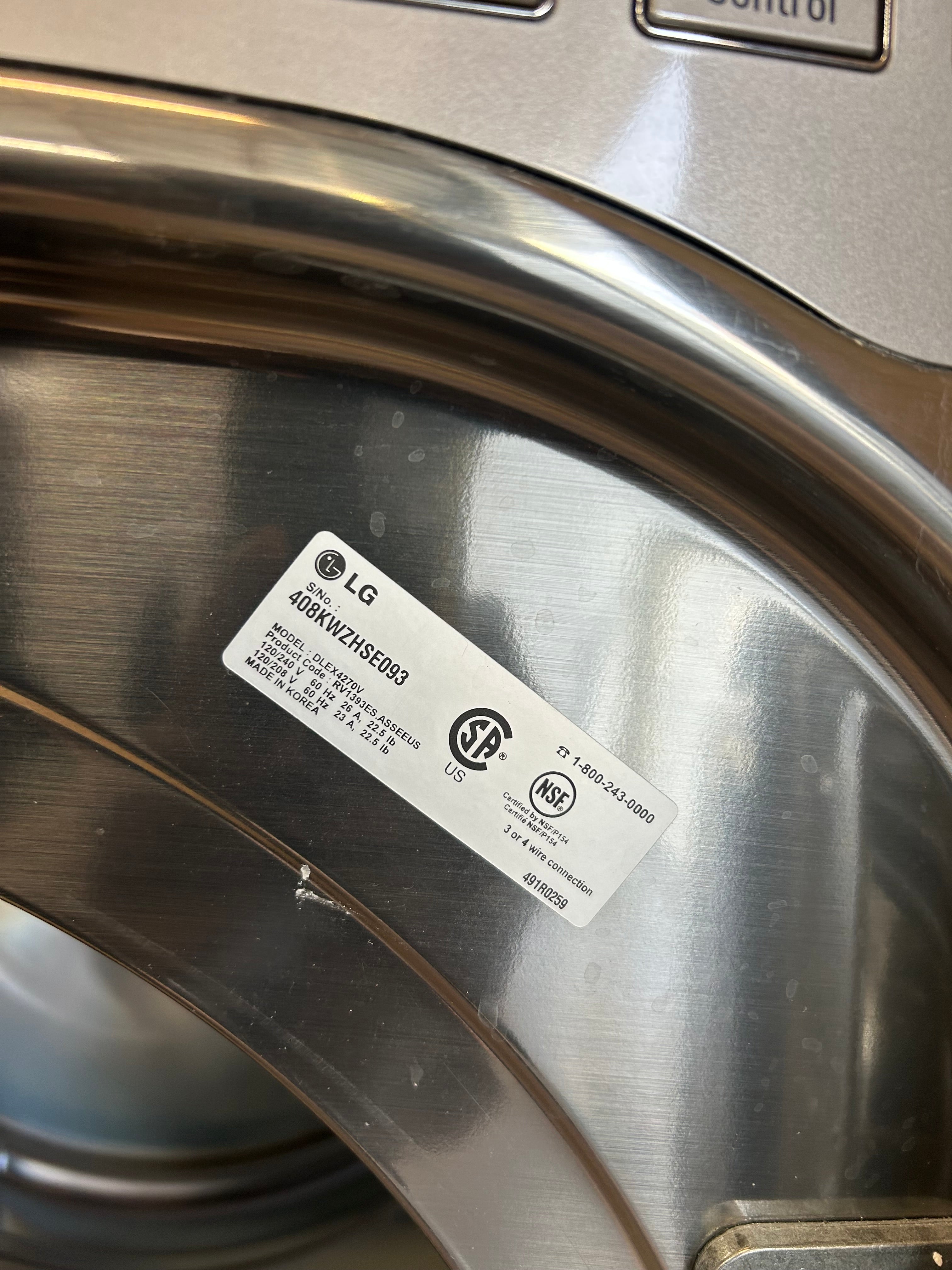 Stainless LG TrueSteam Front Load Set