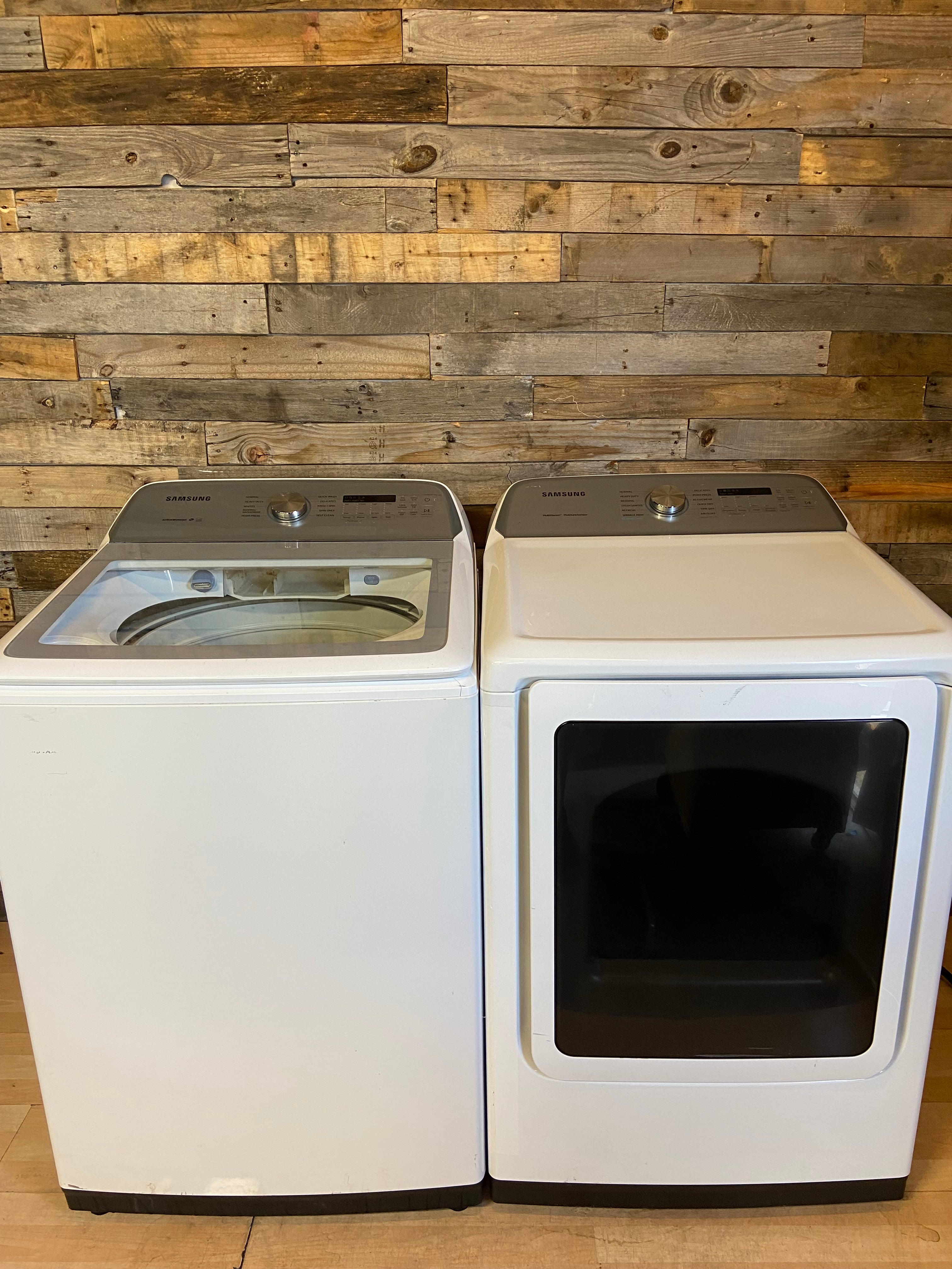 White Samsung Top Load Set