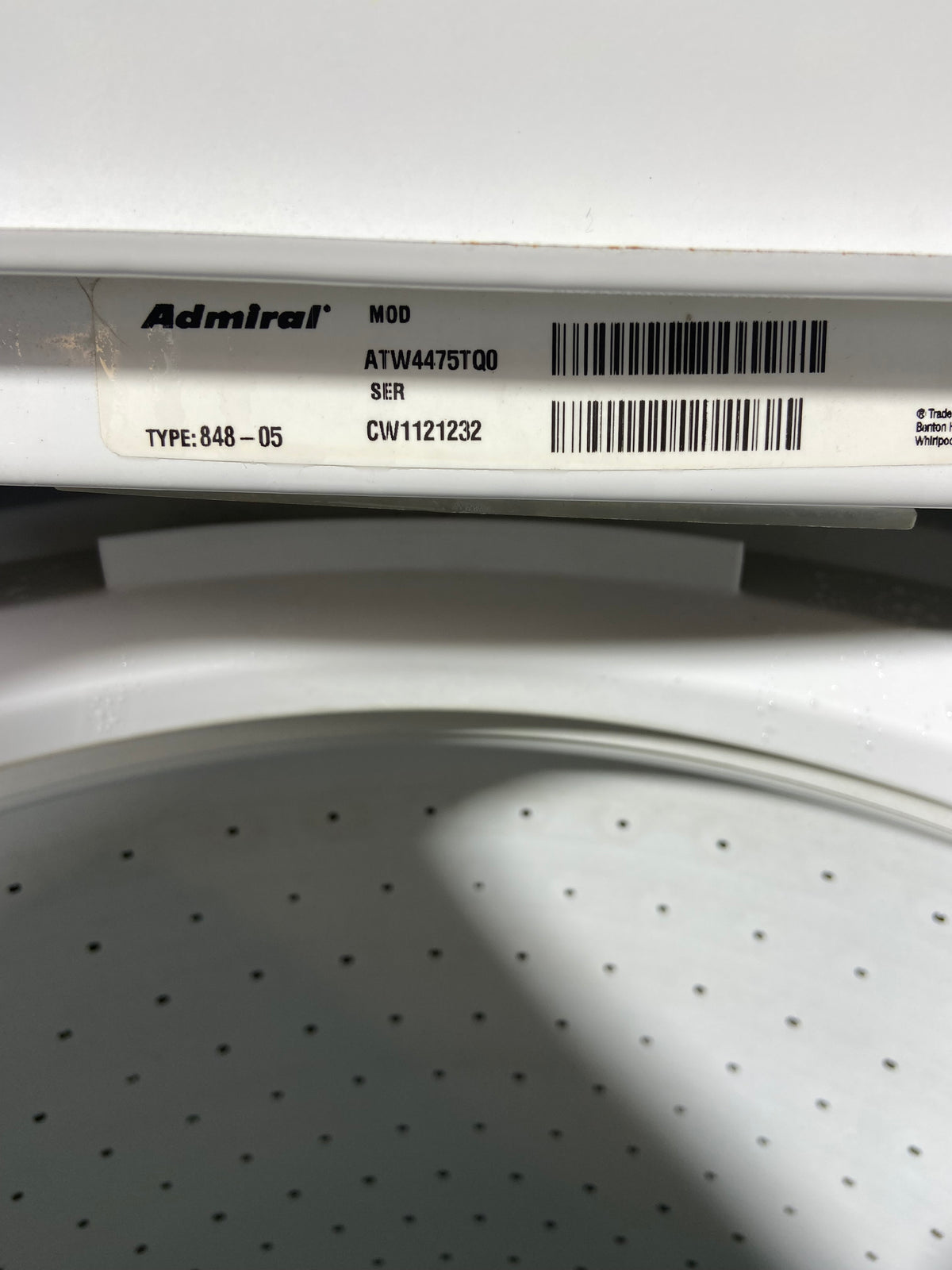 Admiral Top Load Direct Drive  Washer