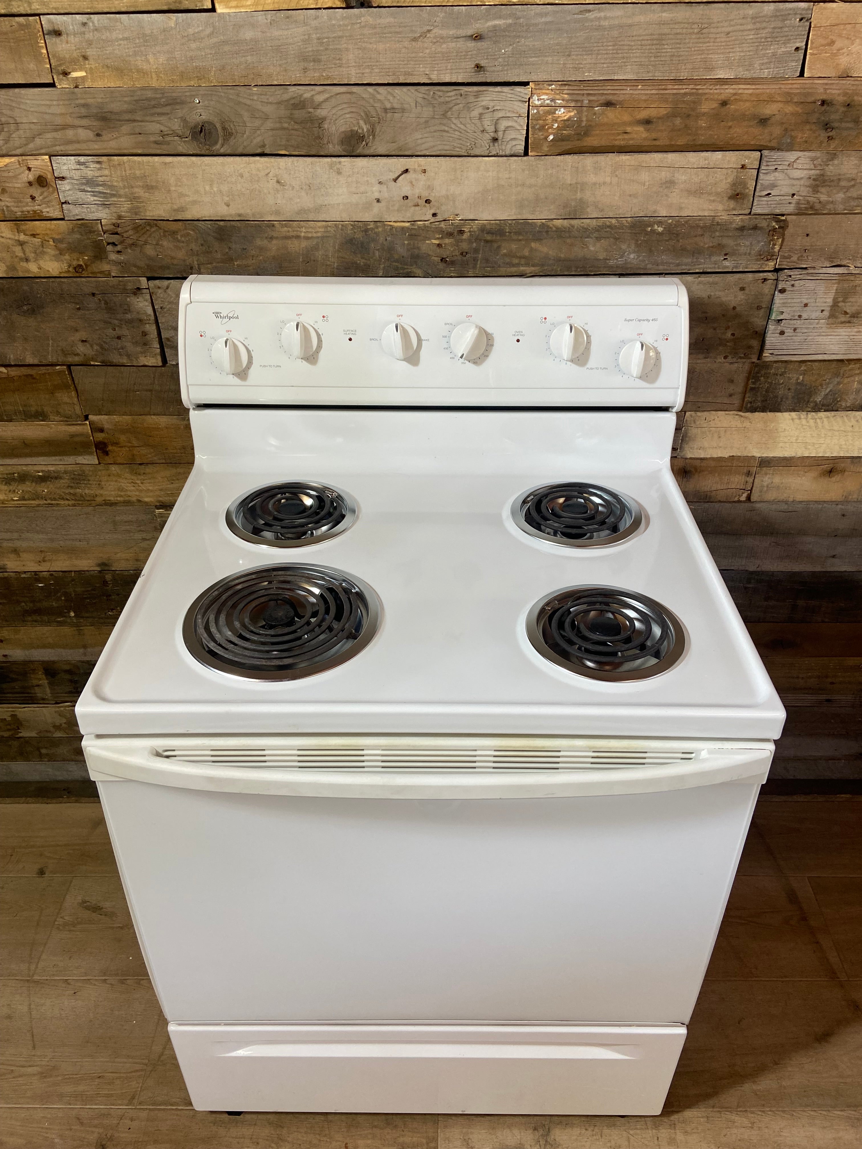 Whirlpool White Coil Top Range