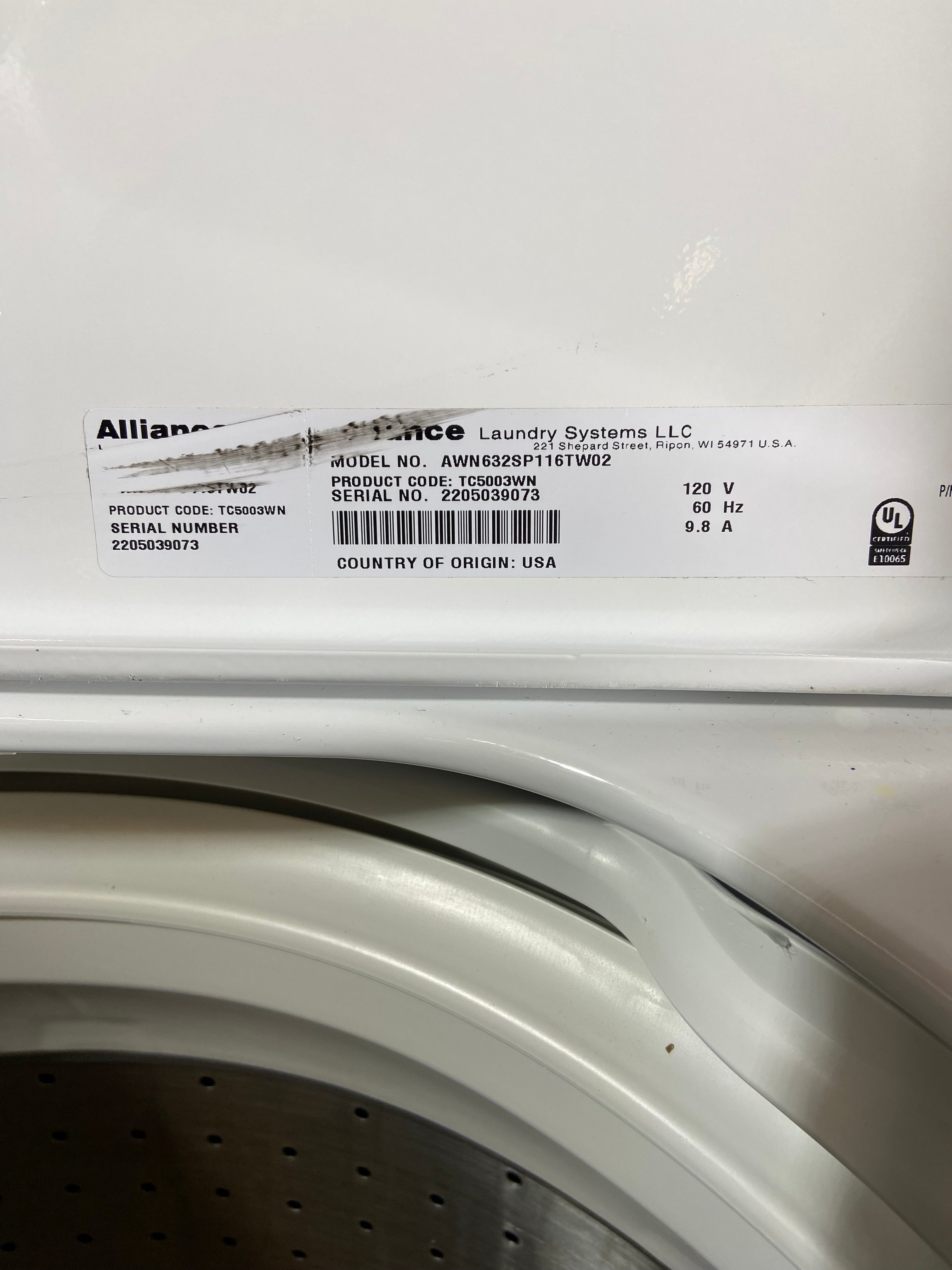 SpeedQueen Top Load TC5 Washer
