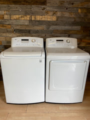 LG White Top Load Set