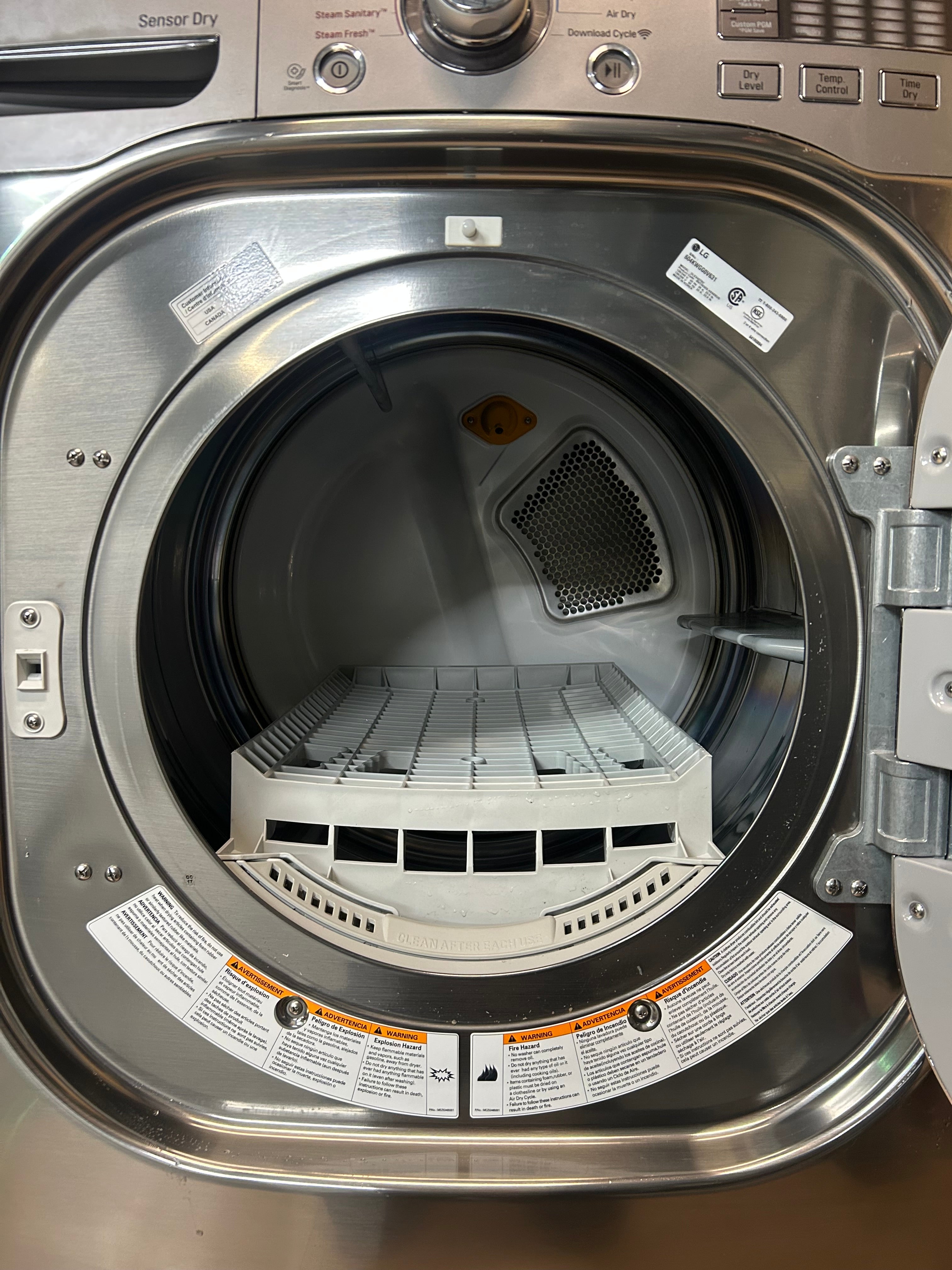 Stainless LG Steam Large Capacity Pedestal Front Load Set