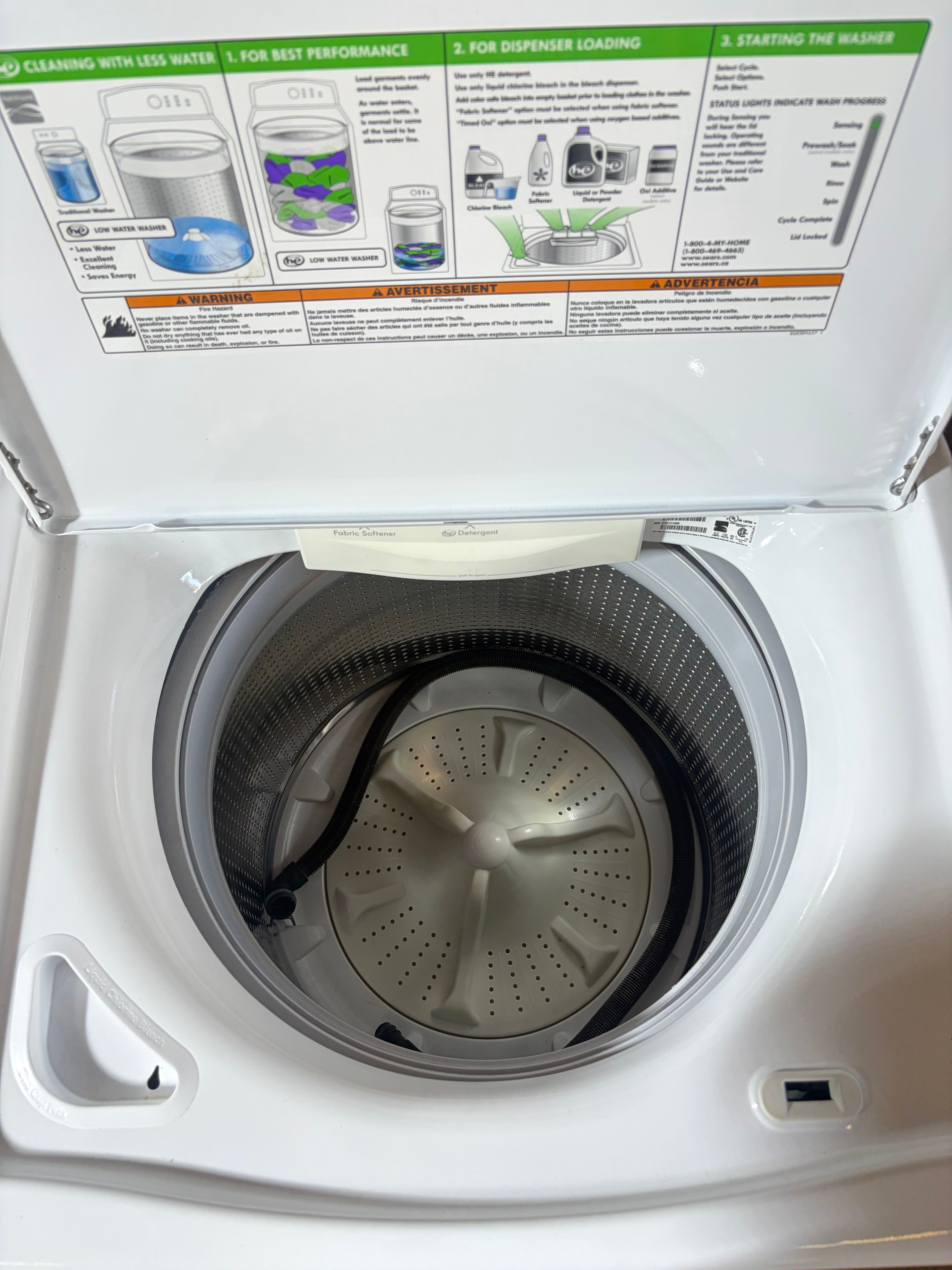 Kenmore Top Load Large Capacity Washer Dryer Set
