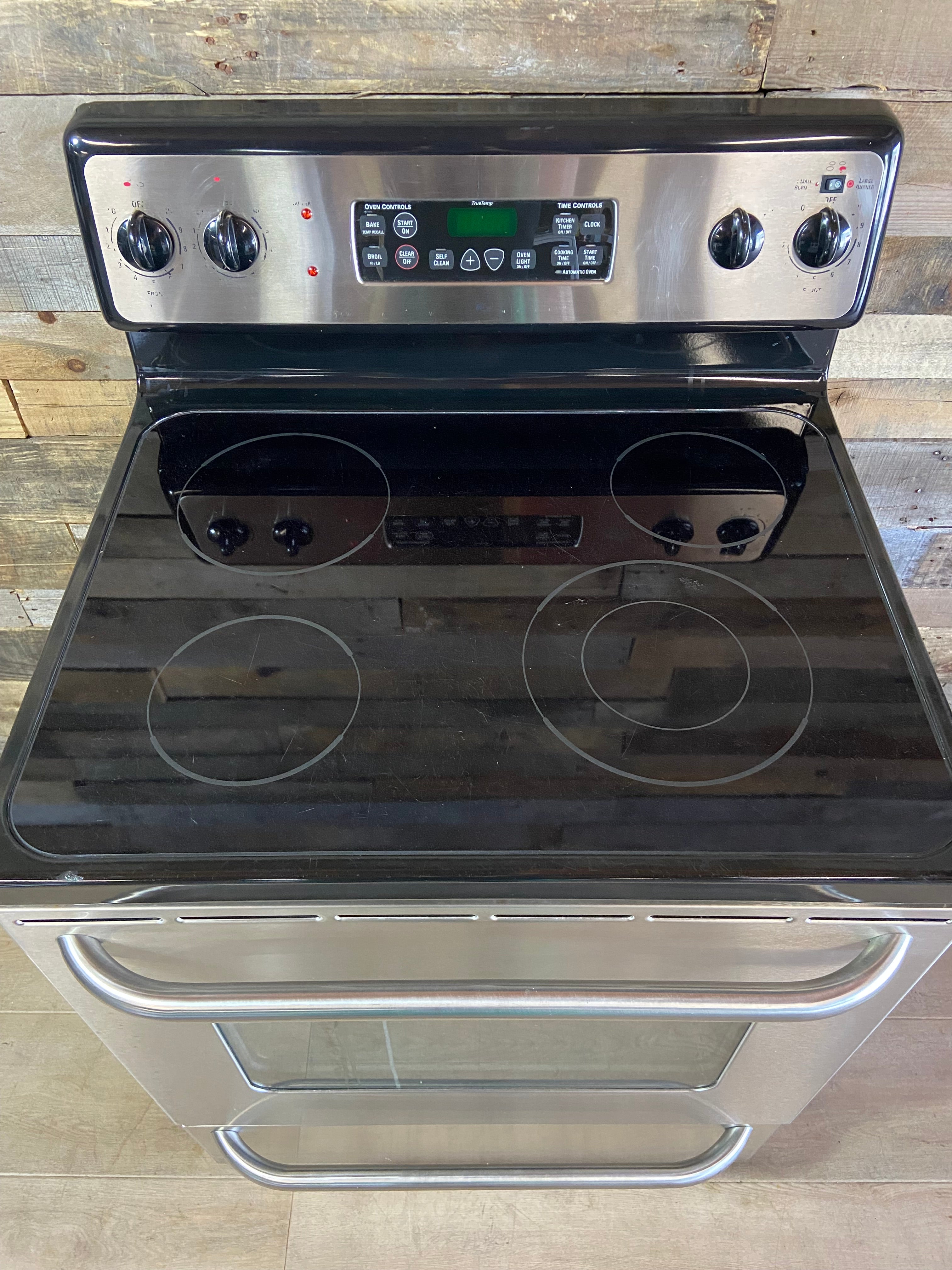 GE Stainless 4 Burner Glass Top Range
