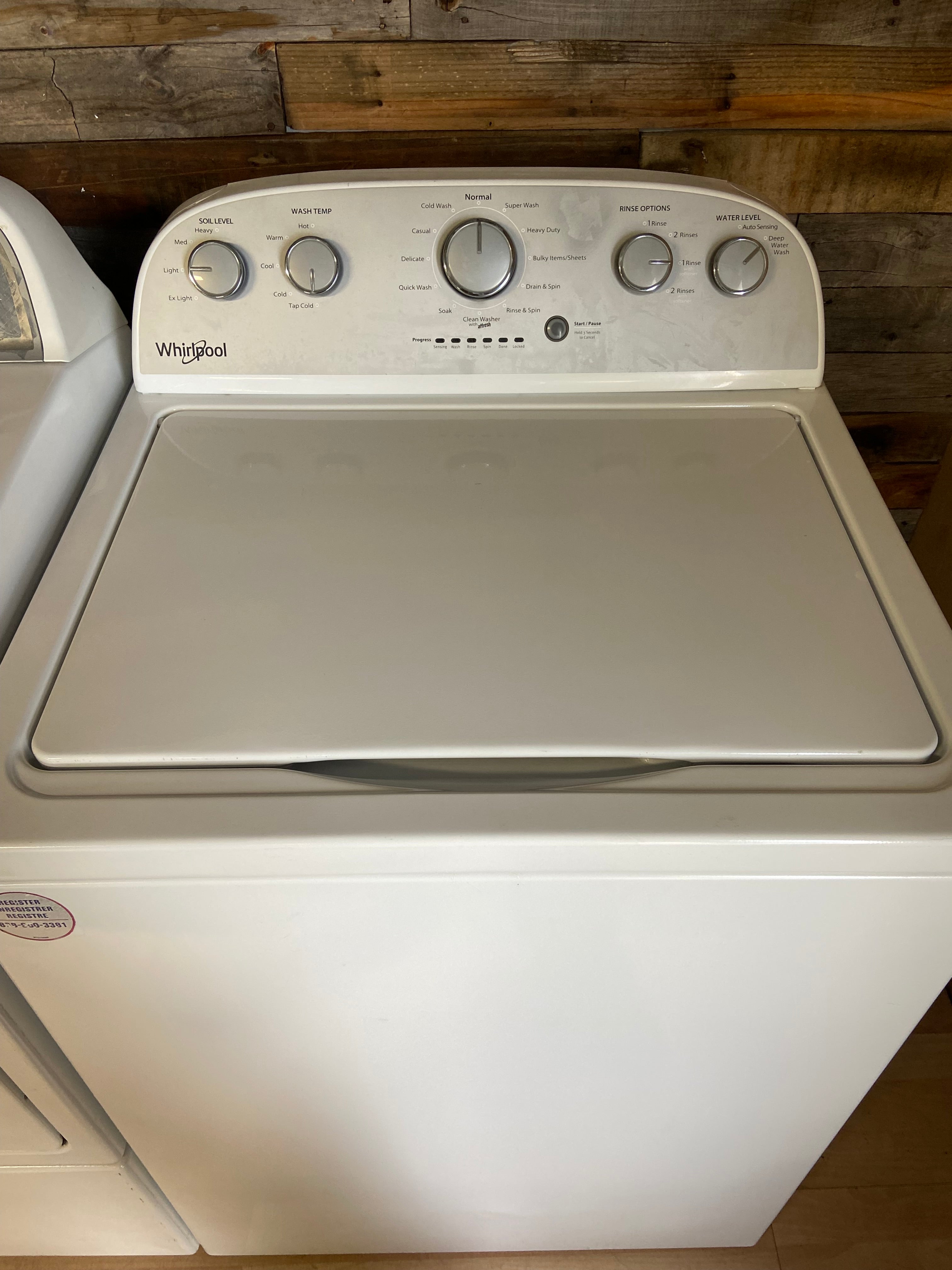 Whirlpool White Top Load Set