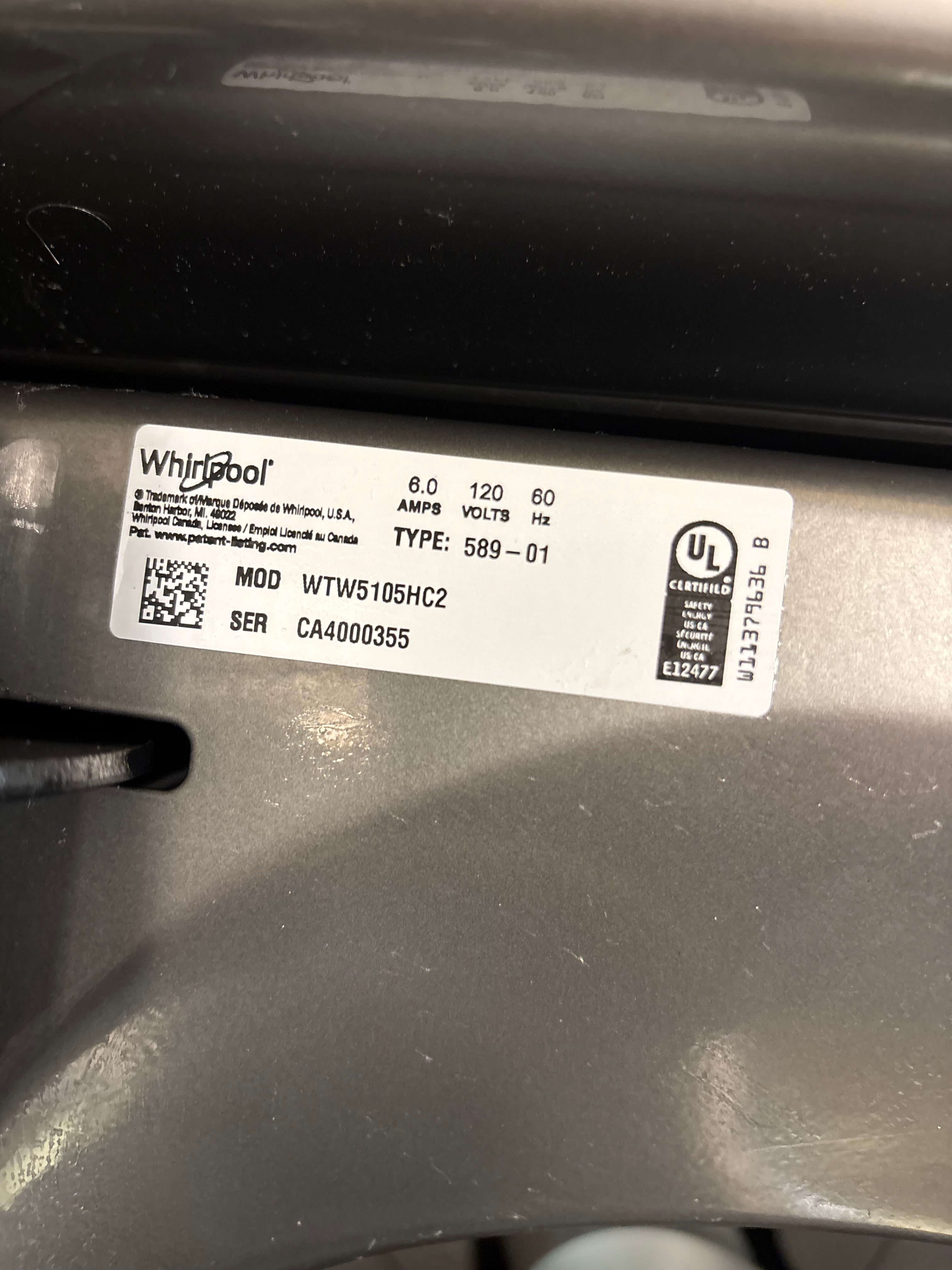 Whirlpool Grey Glass Top Set