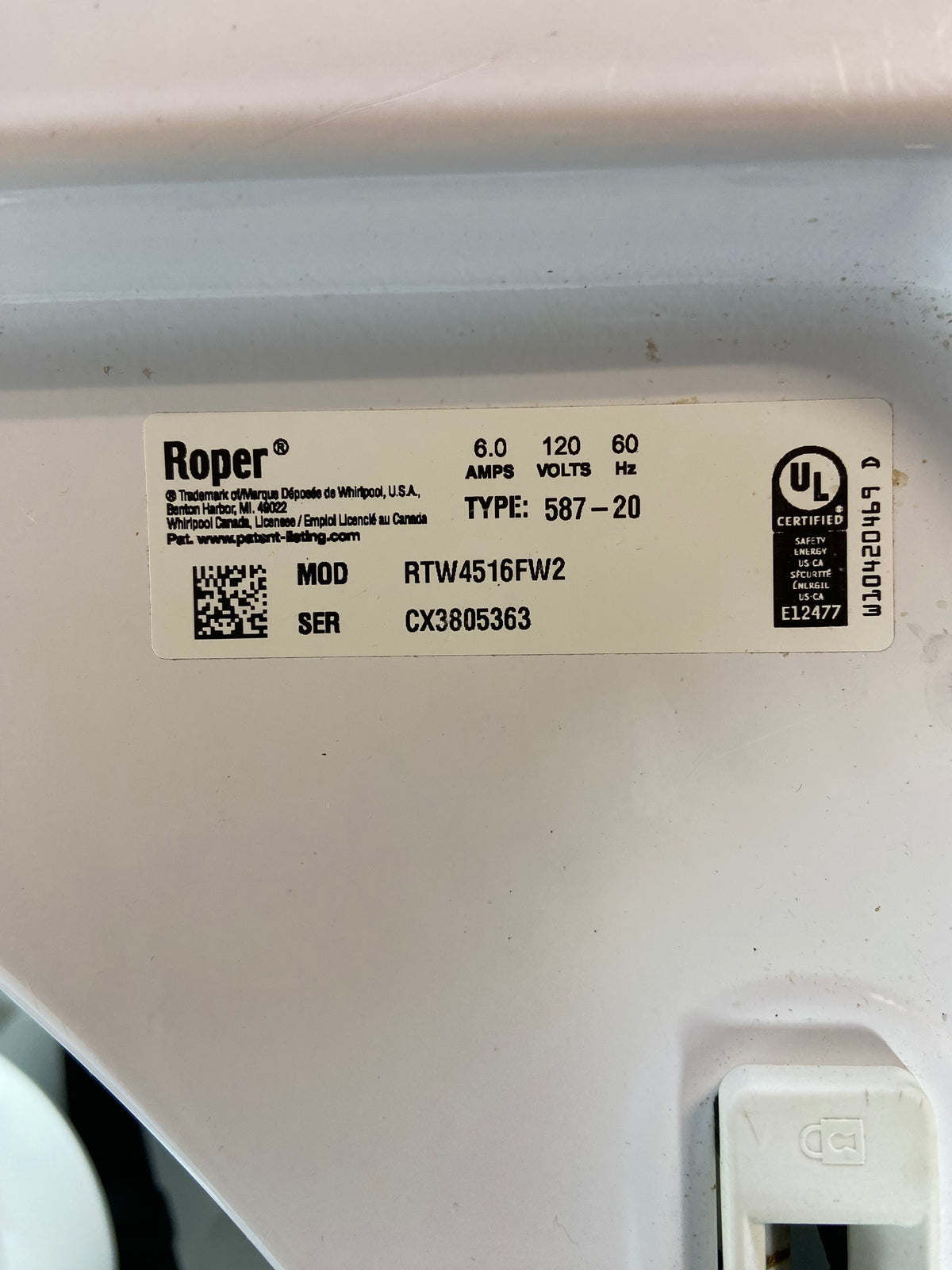 Roper Washer & Dryer Set
