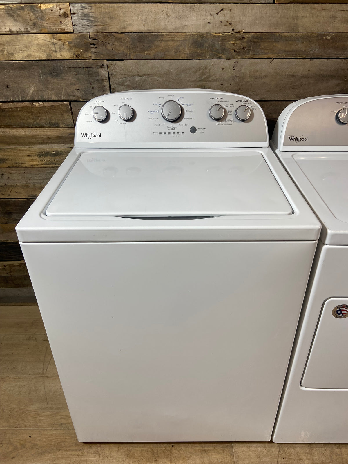 Whirlpool Top Load Large Capcity Stainless Tub Washer & Dryer Set
