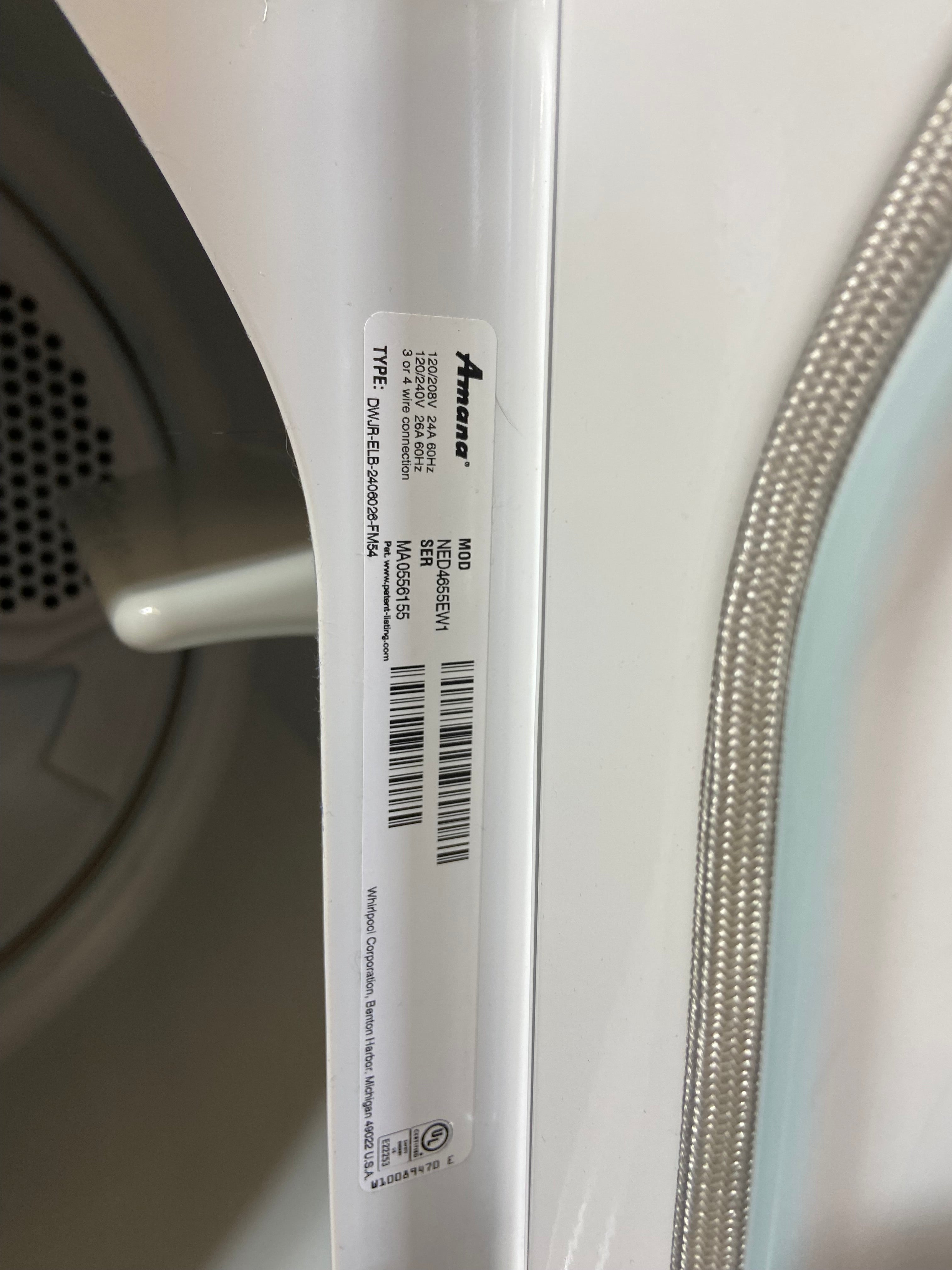 Amana Large Capacity Stainless Steel Tub Washer & Dryer Set