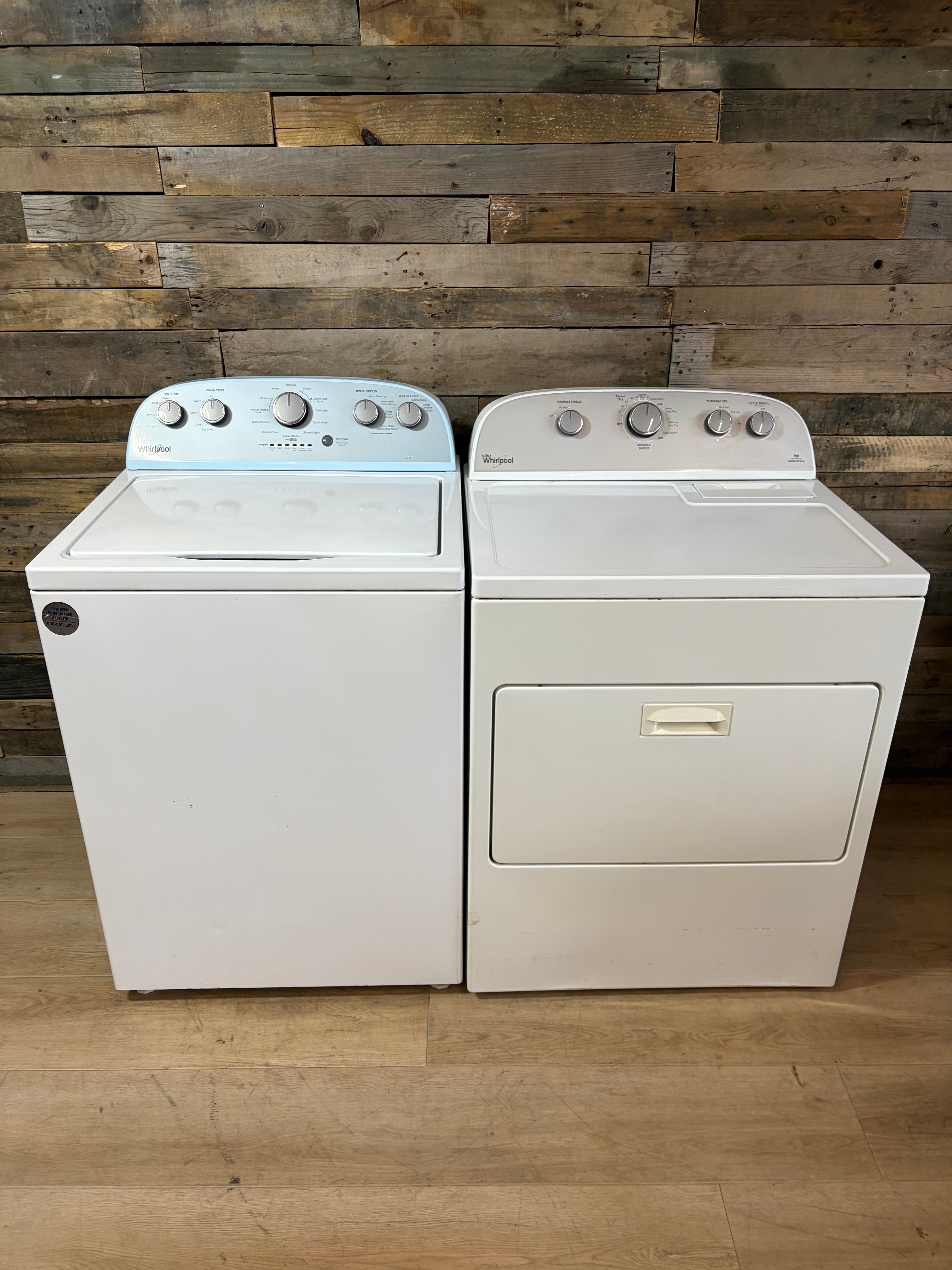 Whirlpool Grey Face Top Load Set