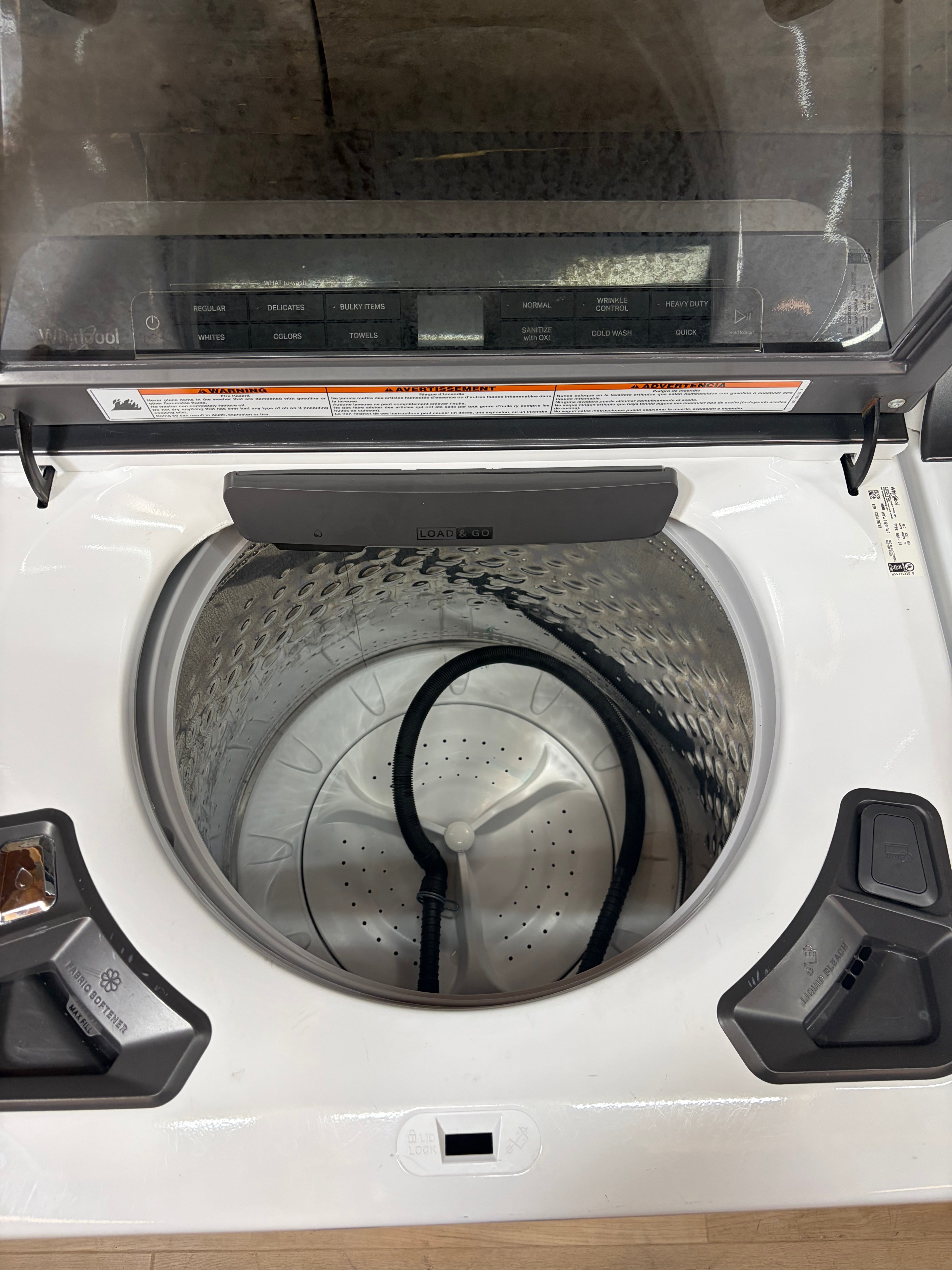 White Whirlpool Load-N-Go Wifi Enable Top Load Set
