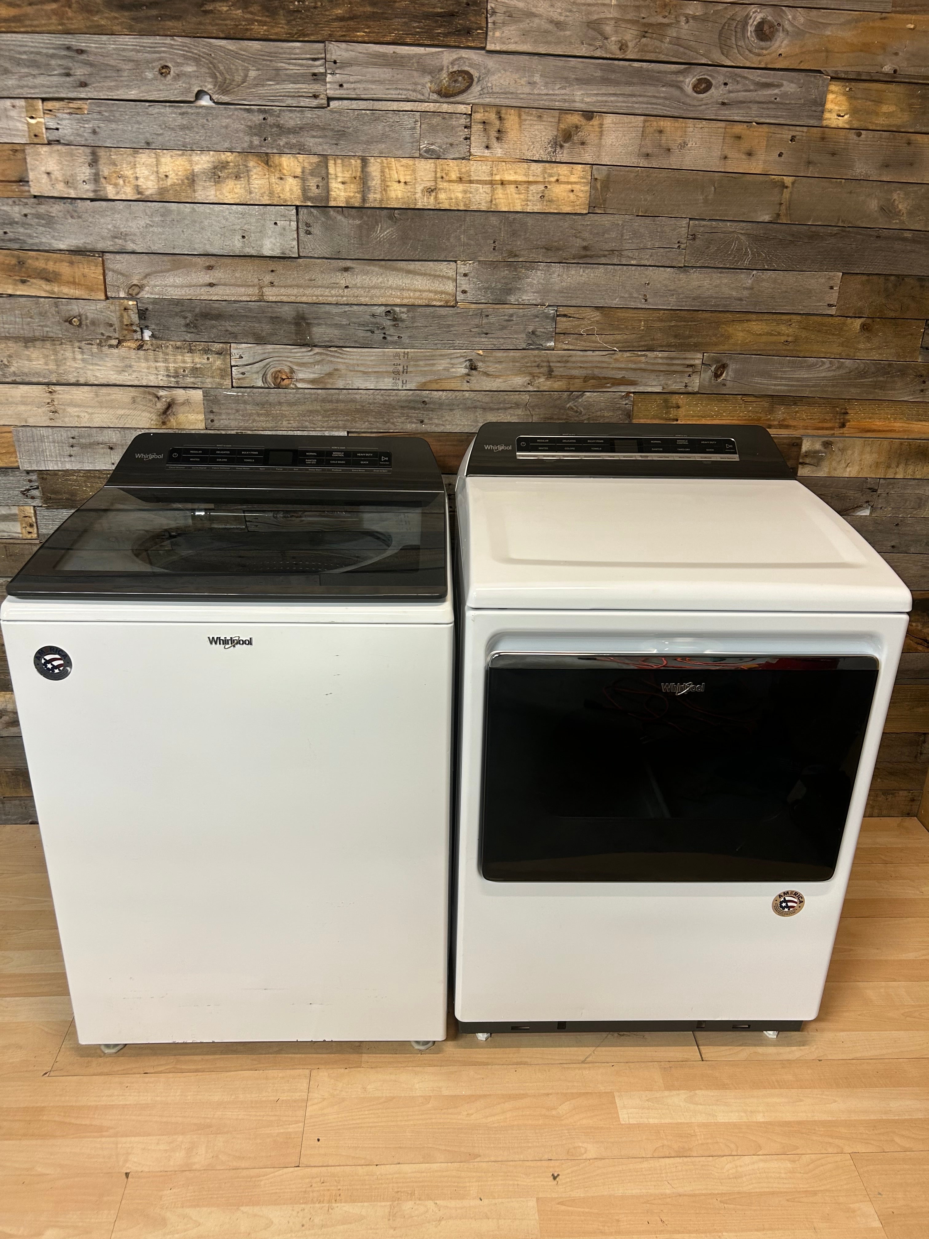 White Whirlpool Glass Top Set