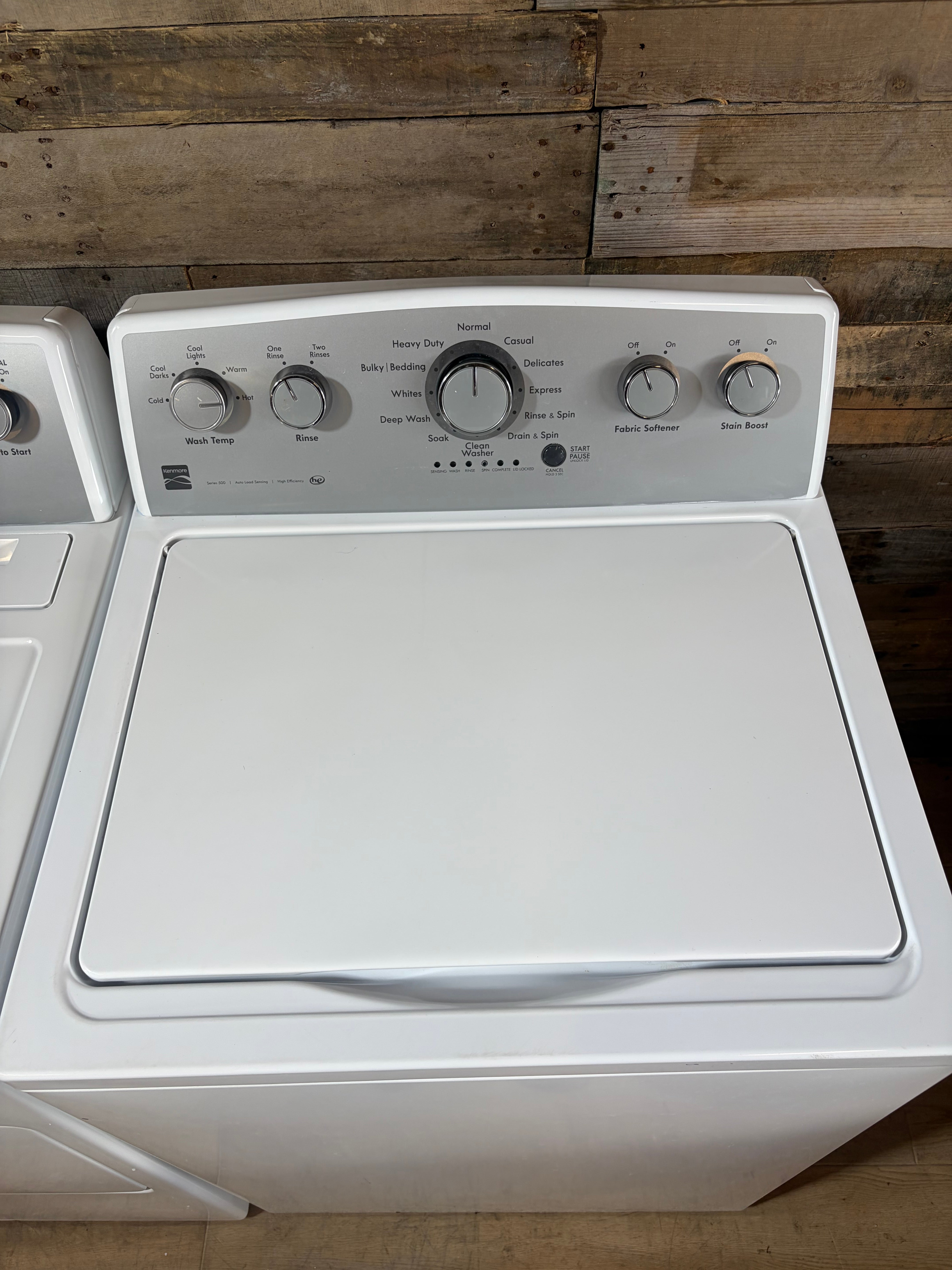 Kenmore Large Capcity Stainless Tub Washer Dryer Set