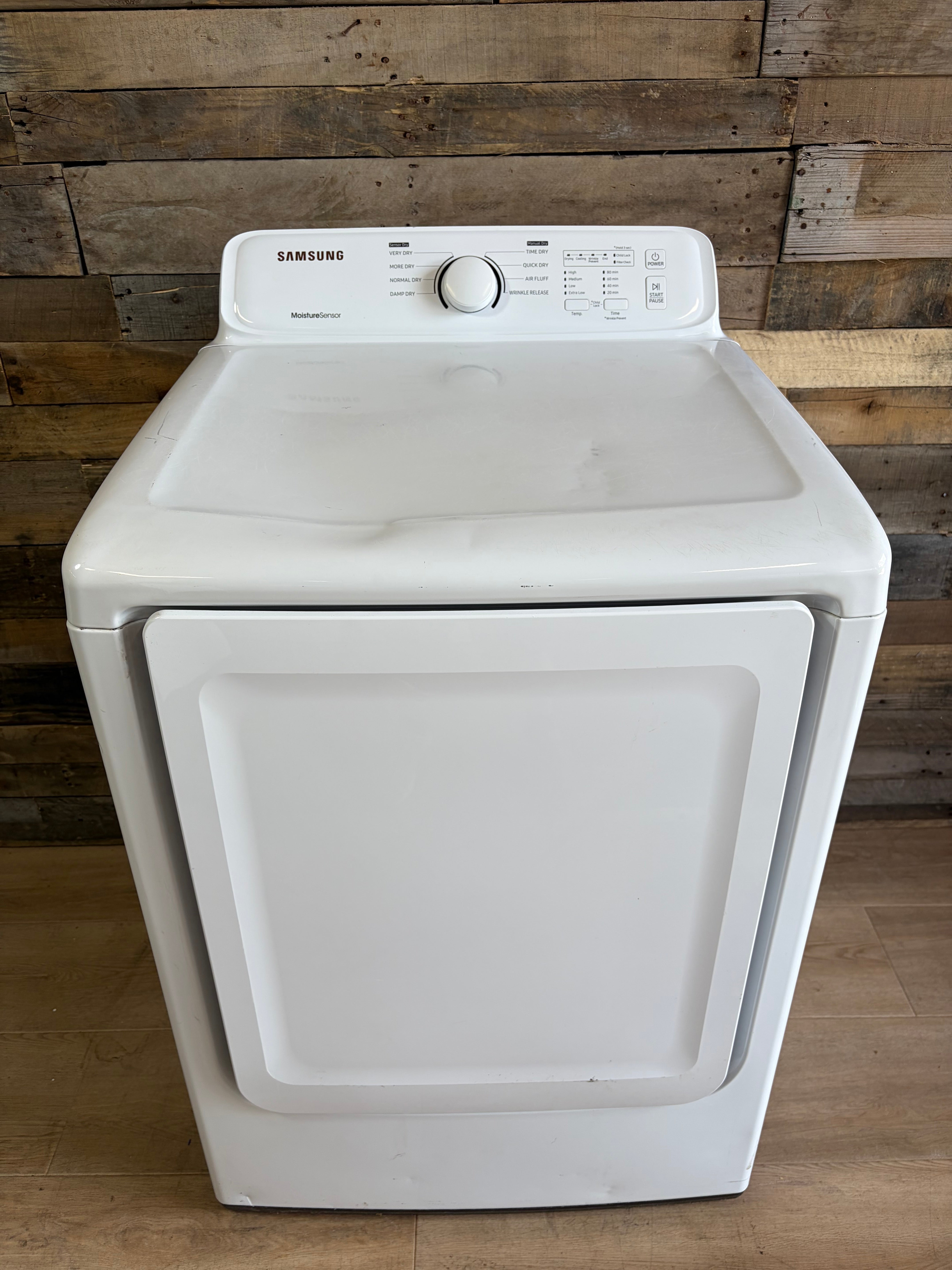 Samsung White Moisture Sensor Dryer