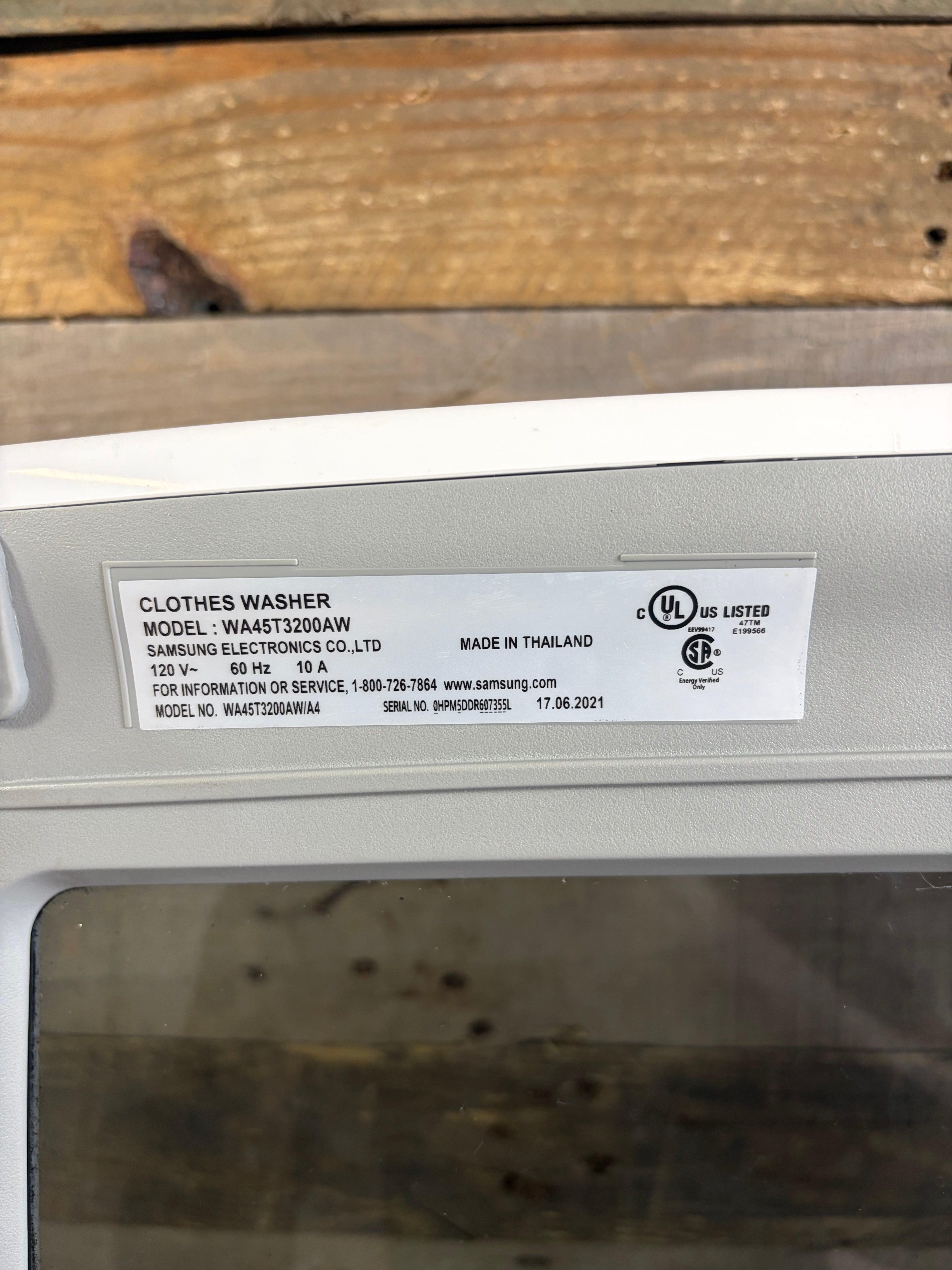 Samsung Glass Lid Large Capacity Top Load Washer