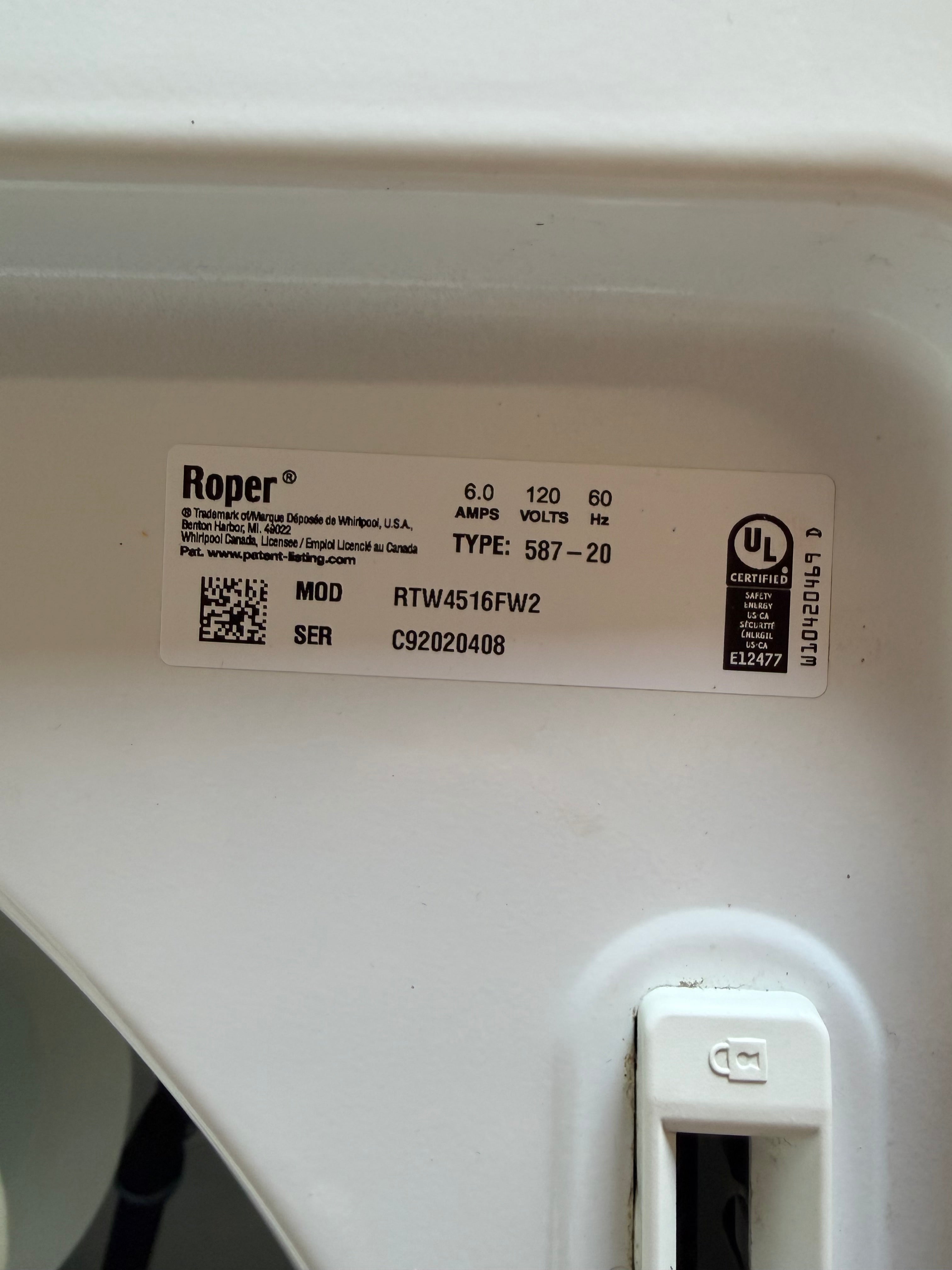 Roper Agitator Top Load Set