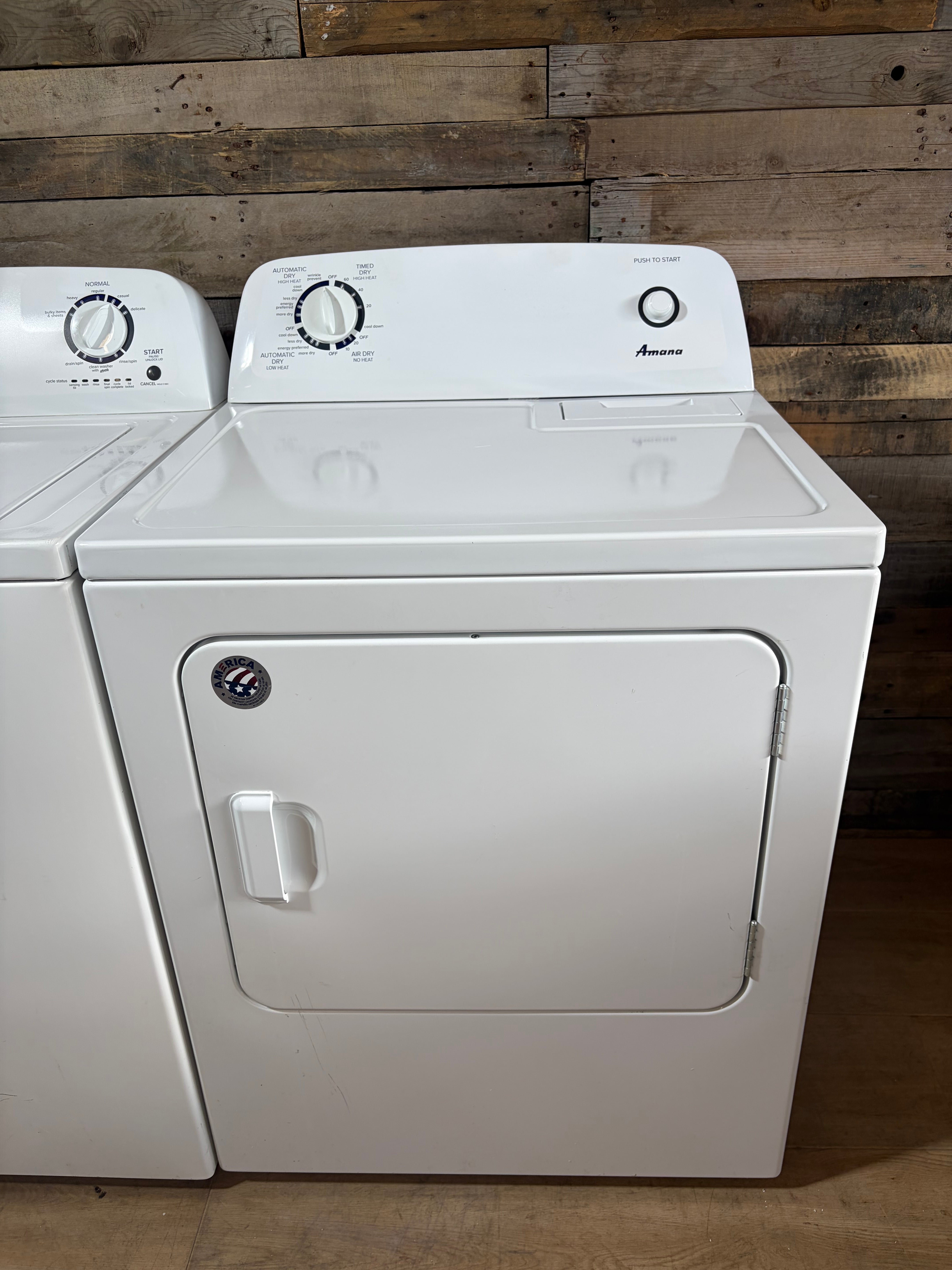 Amana White Top Load Washer Dryer Set