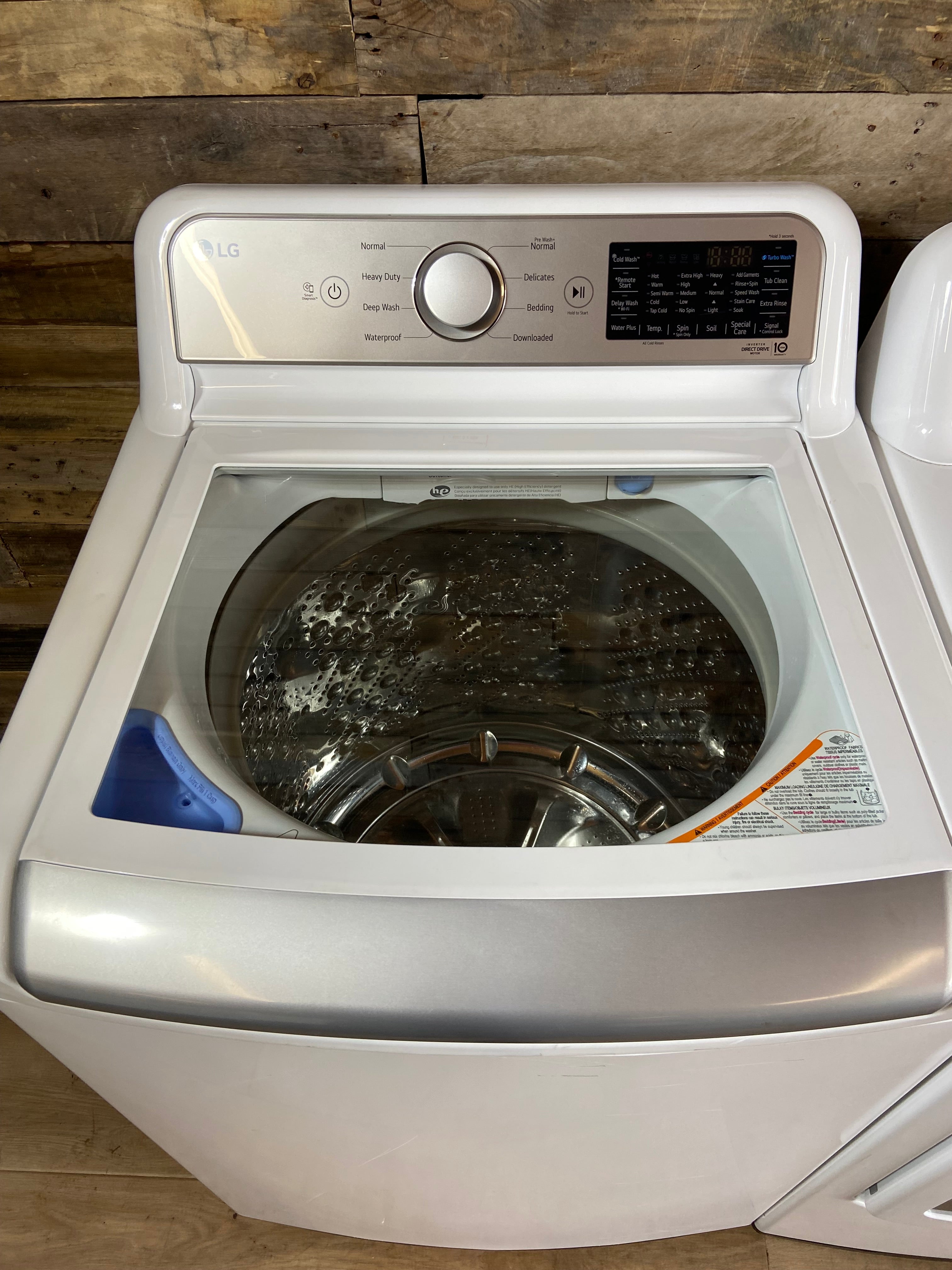 LG Top Load Glass Lid Washer & Dryer Set
