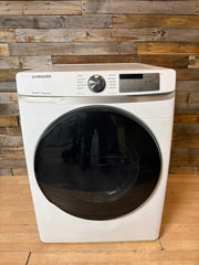 White Samsung Front Load Style Steam Dryer