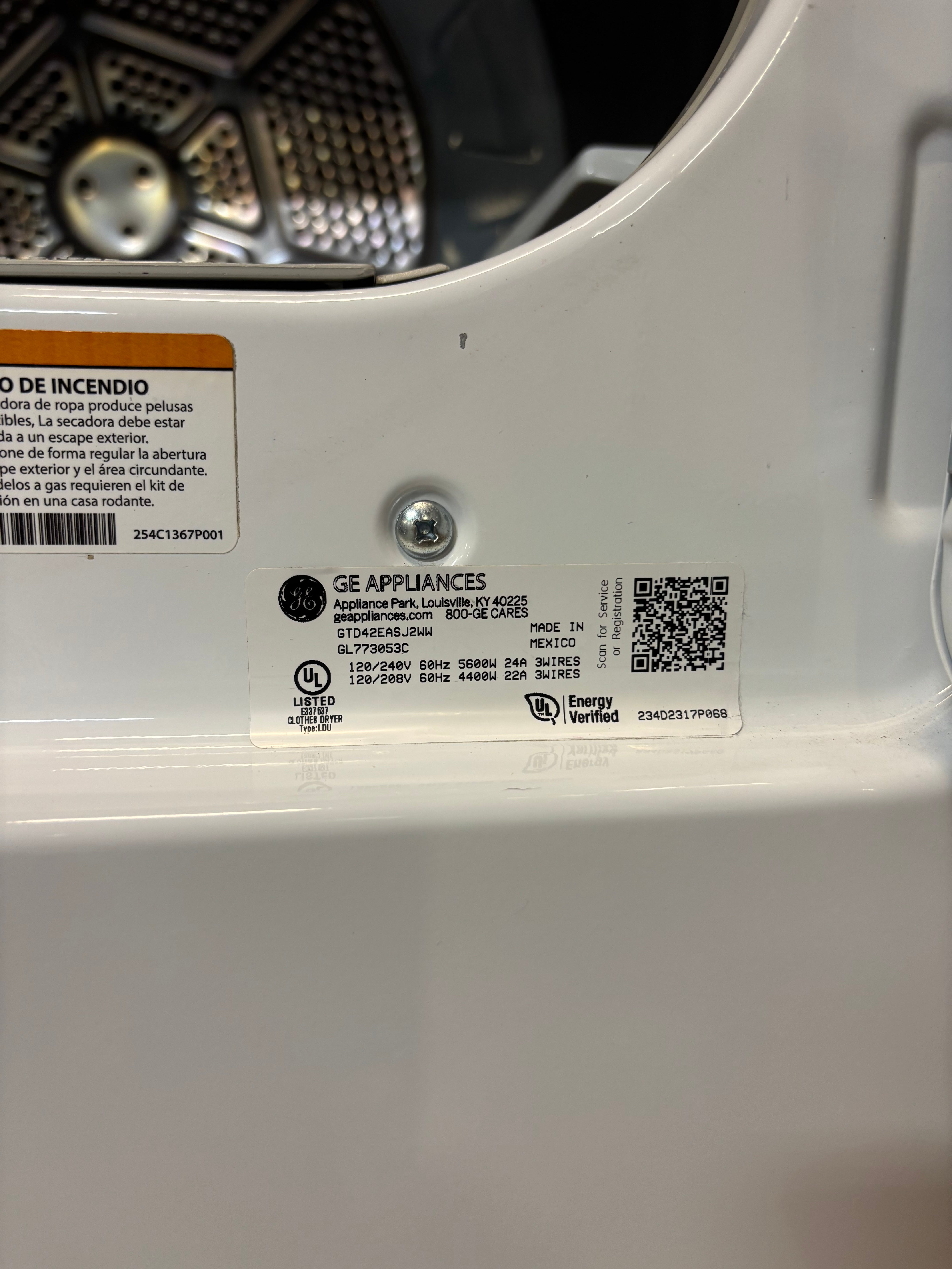 GE Top Load Washer Set