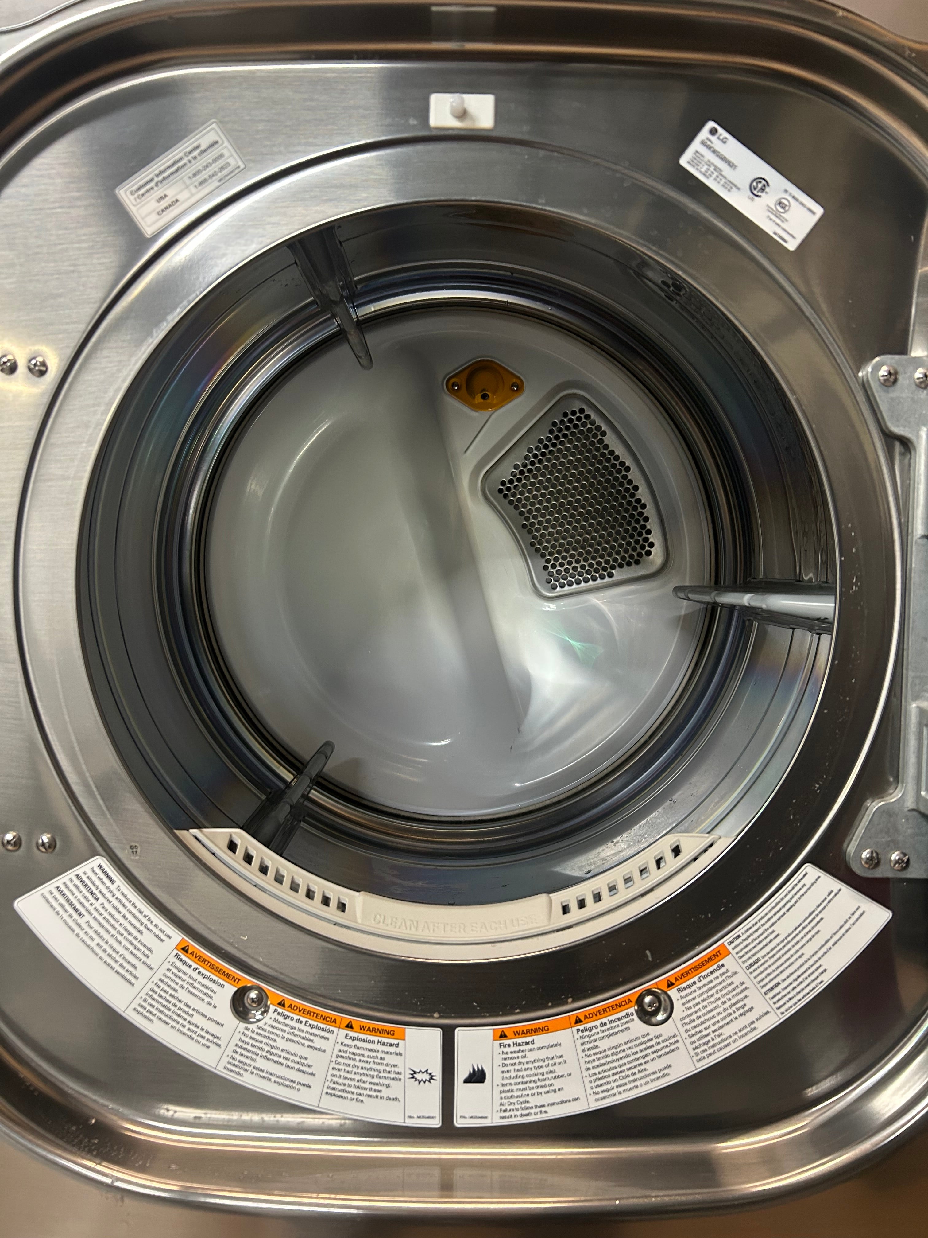 Stainless LG Steam Large Capacity Pedestal Front Load Set