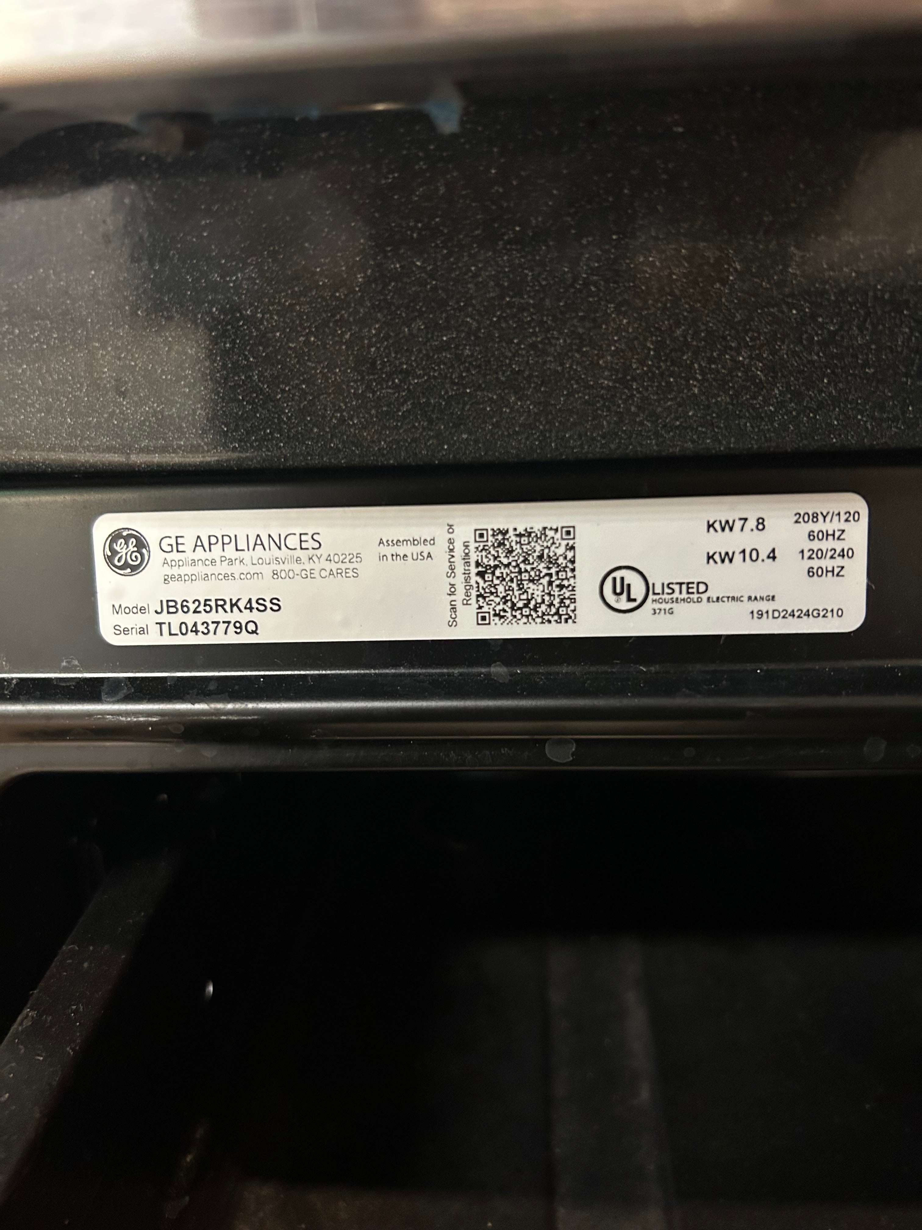 GE Stainless Range