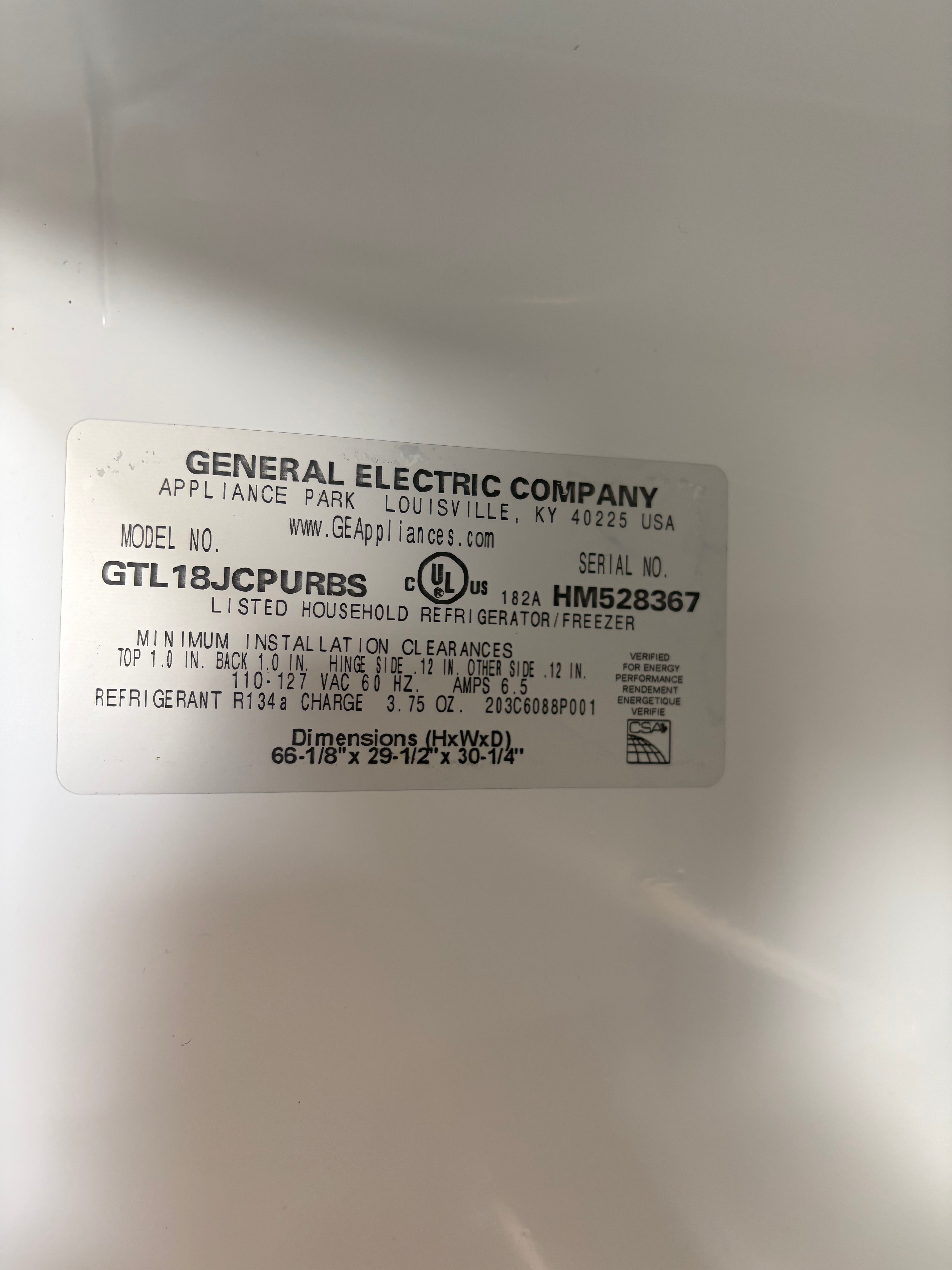 GE Stainless Top Bottom Fridge