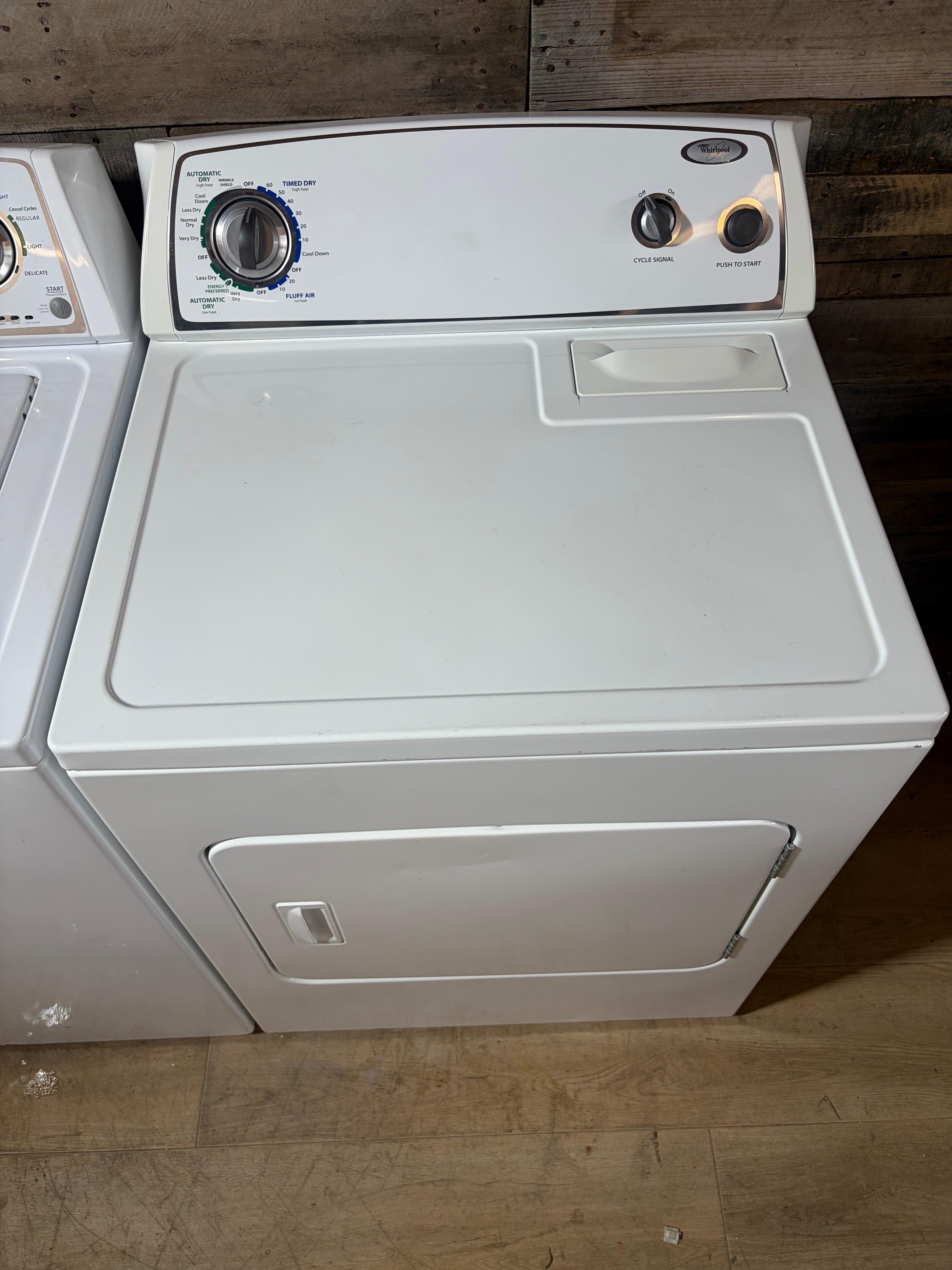 Whirlpool White Panel Top Load Washer And Dryer Set
