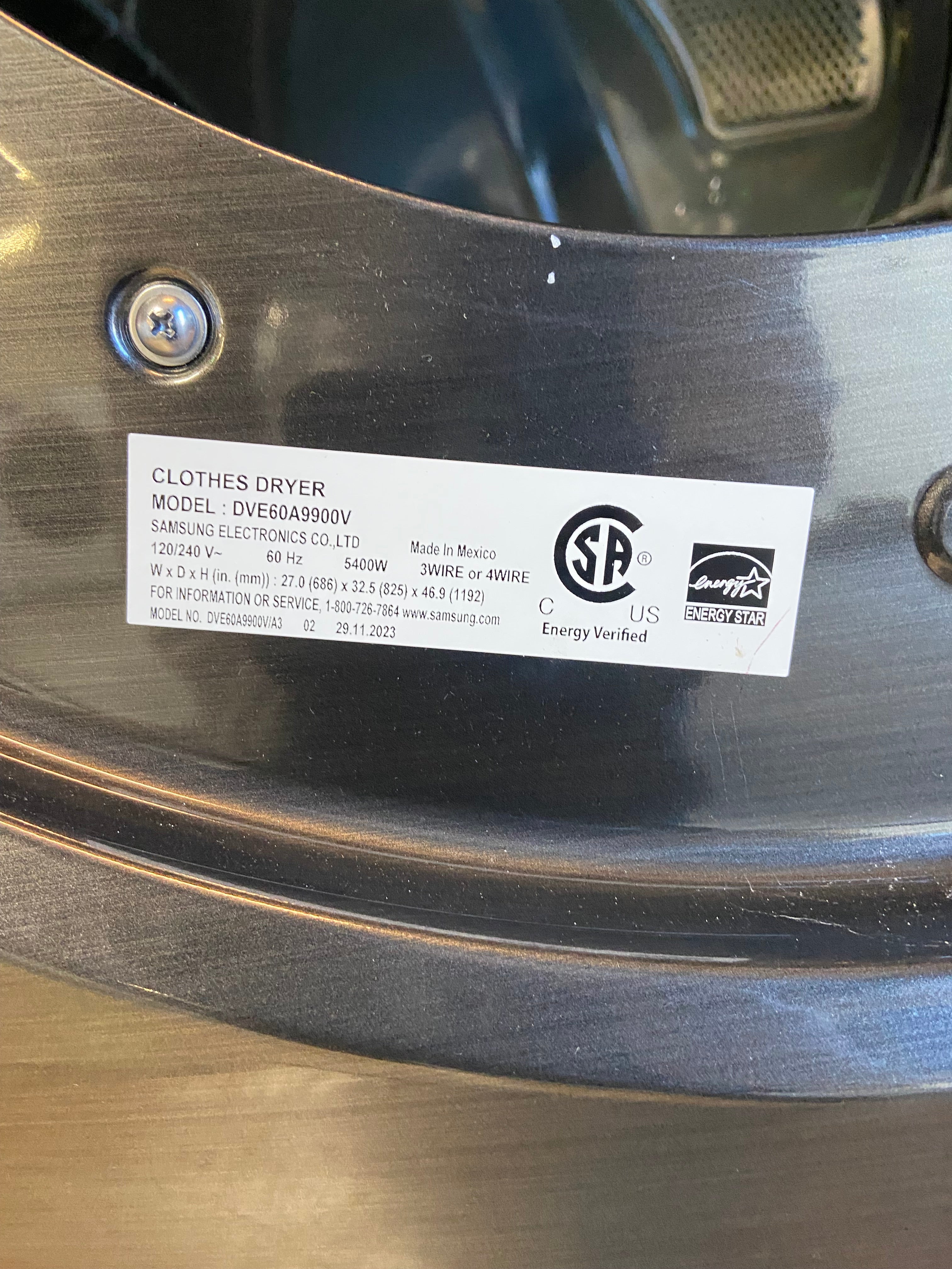 Samsung Black Stainless Dryer with FlexDry