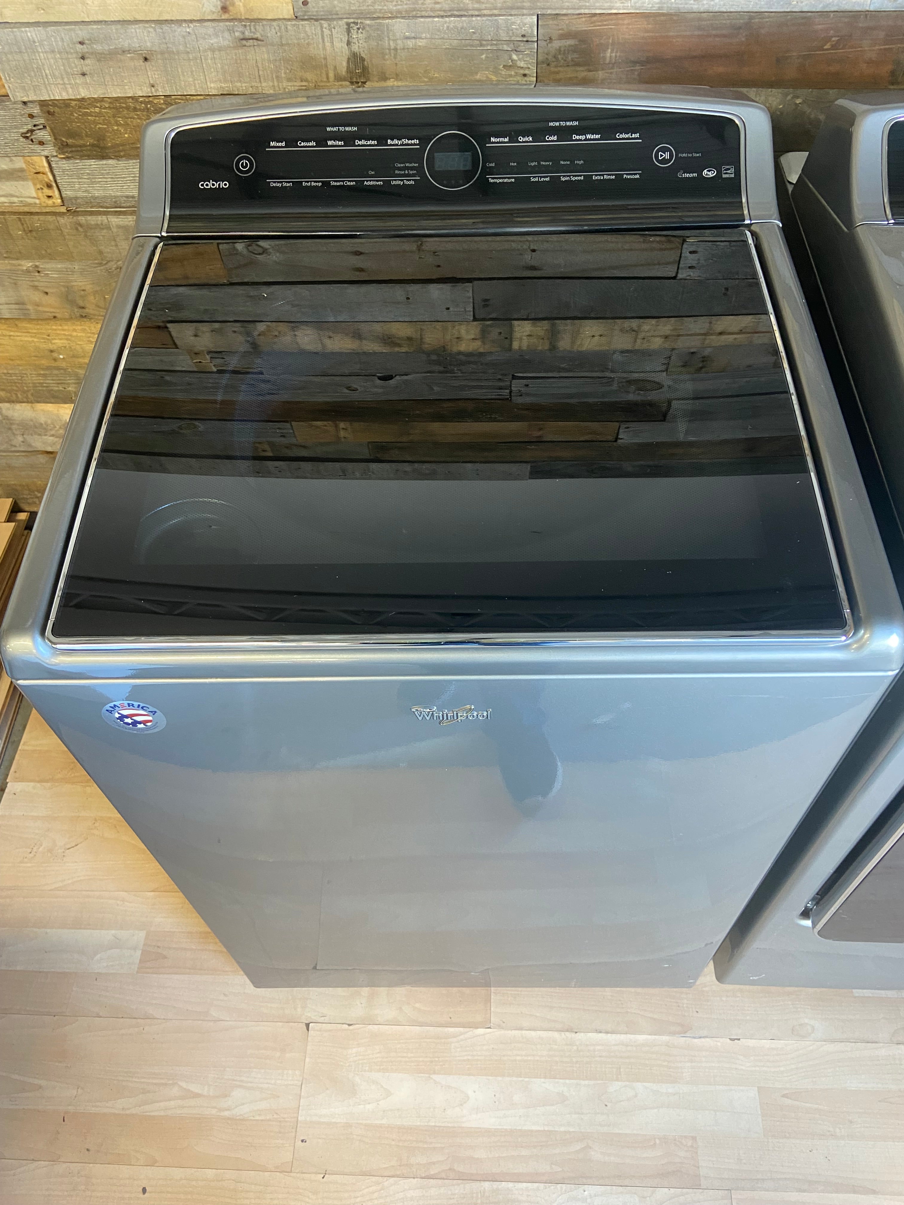 Silver Whirlpool Washer & Dryer