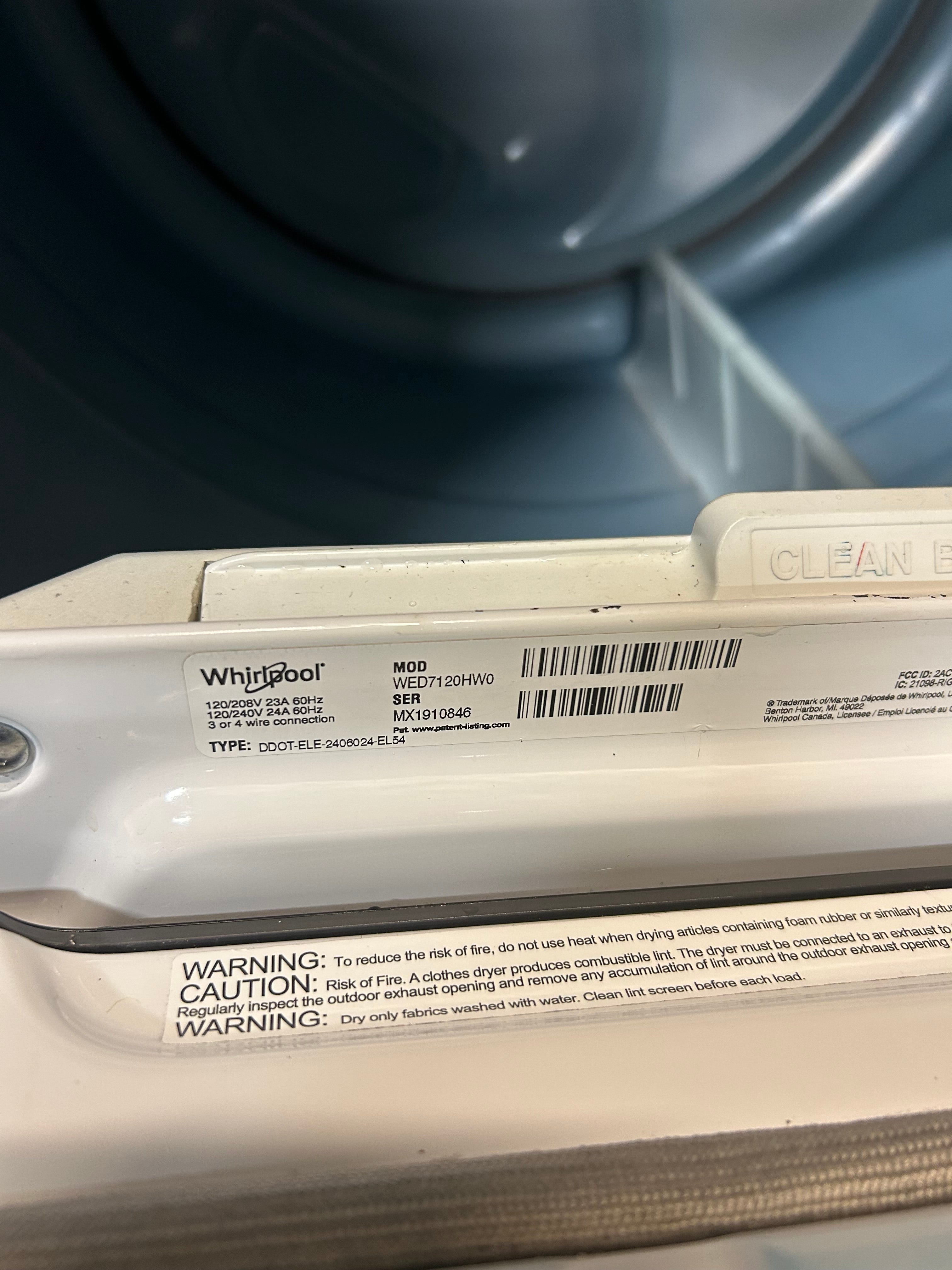 White Whirlpool Glass Top Set