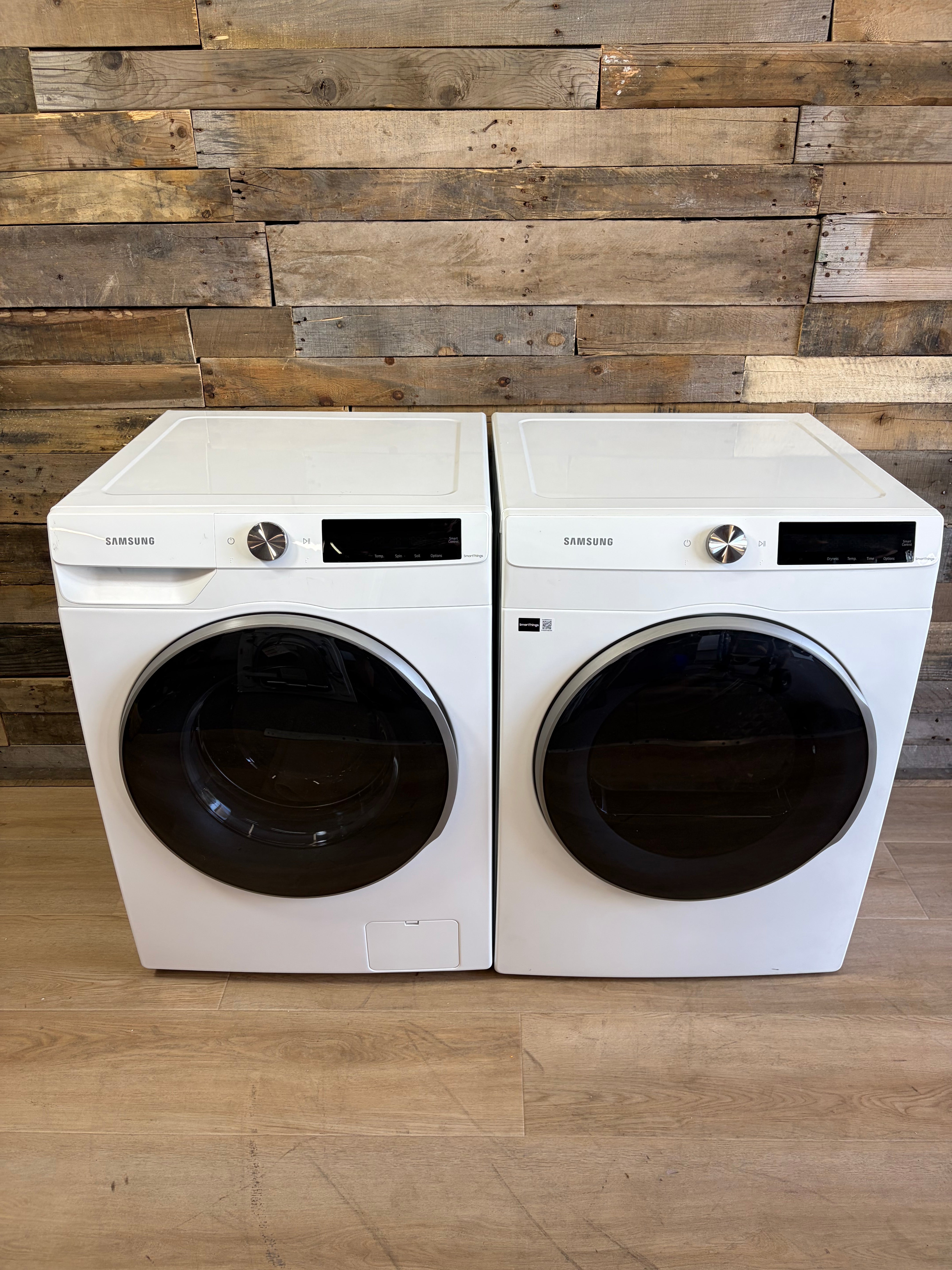 2.5 cu. ft. Compact Front Load Washer and Dryer with AI Smart Dial and Super Speed Wash in White