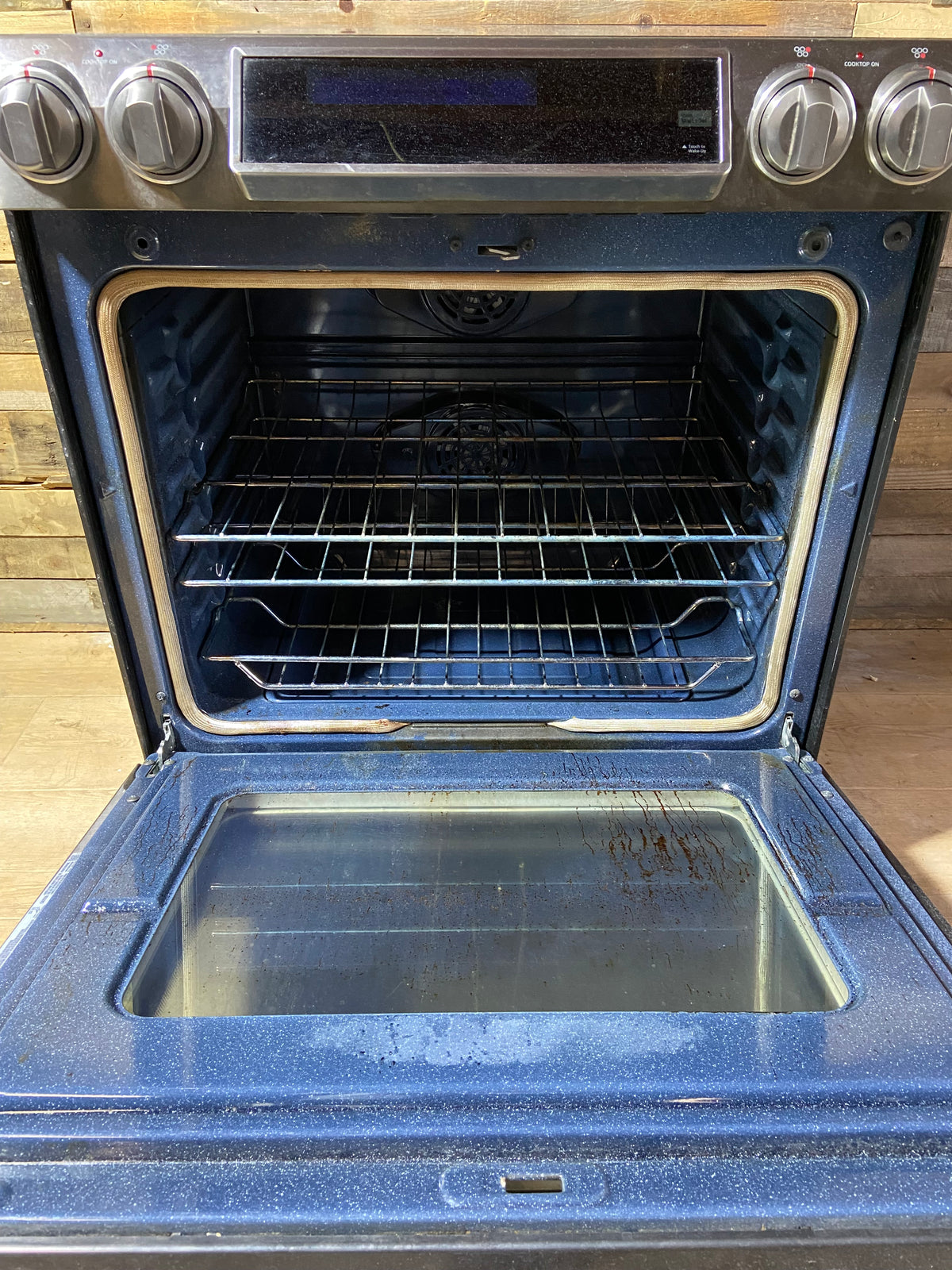 Samsung Black Stainless Slide in Range